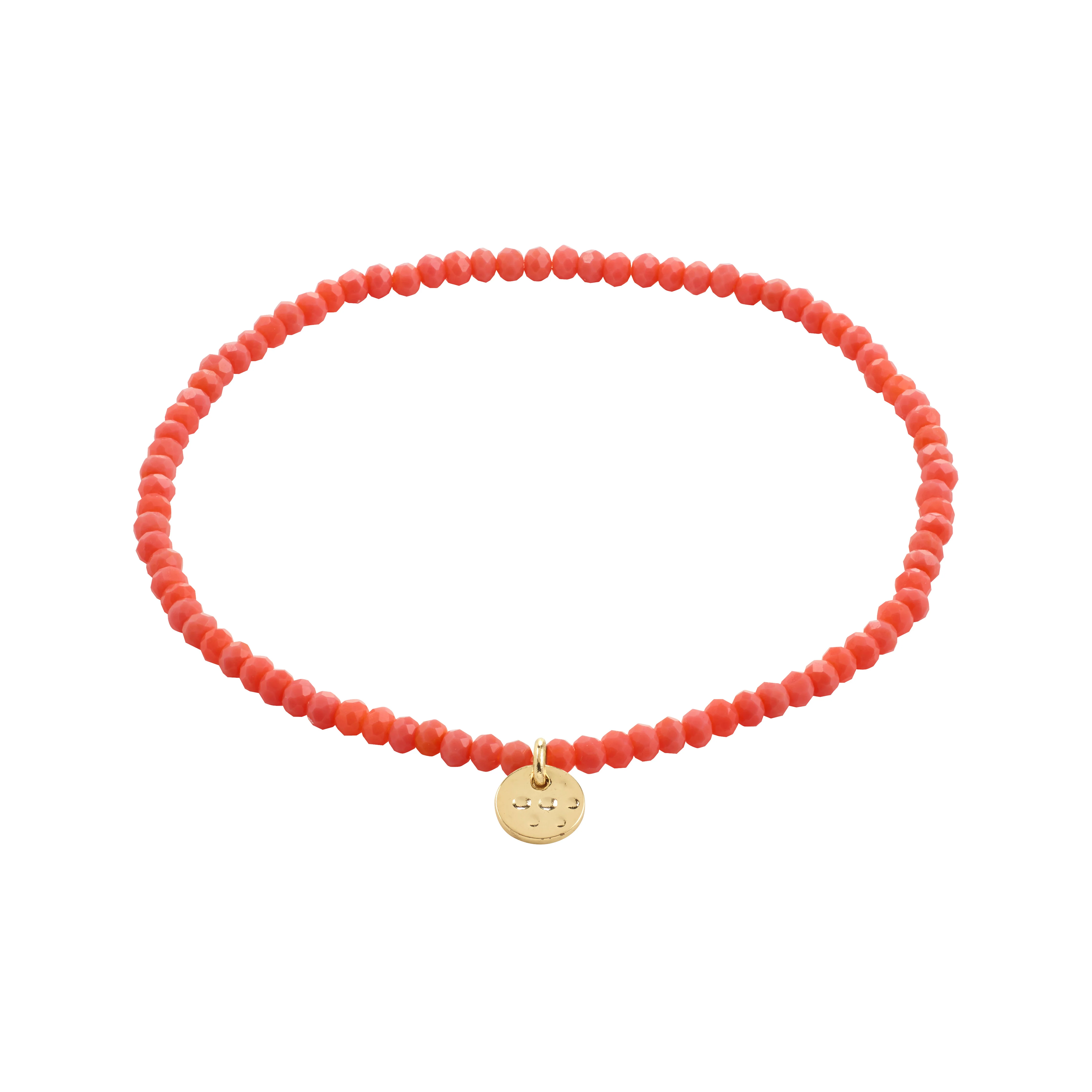 INDIE bracelet peach, gold-plated