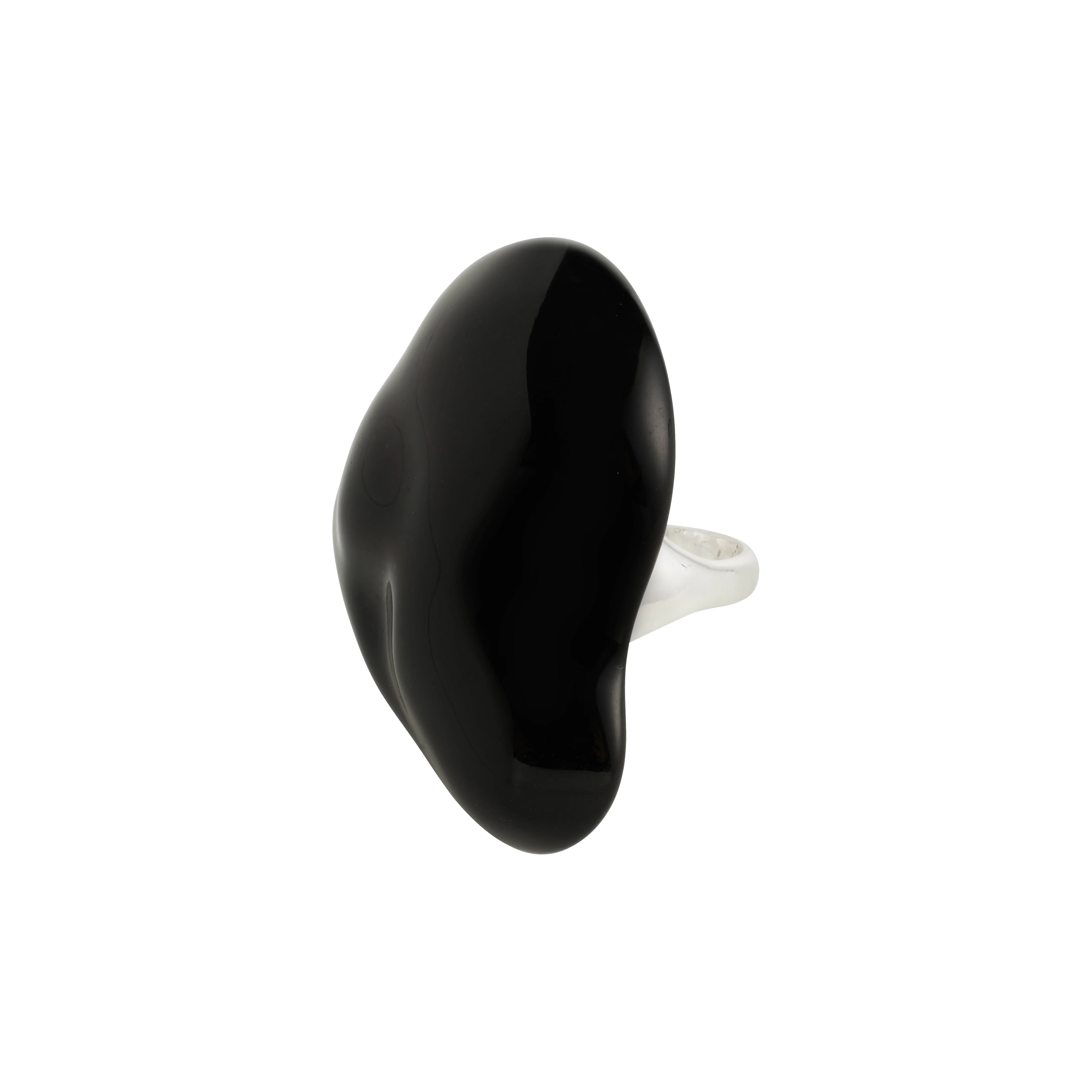 LIAN ring silver-plated/black