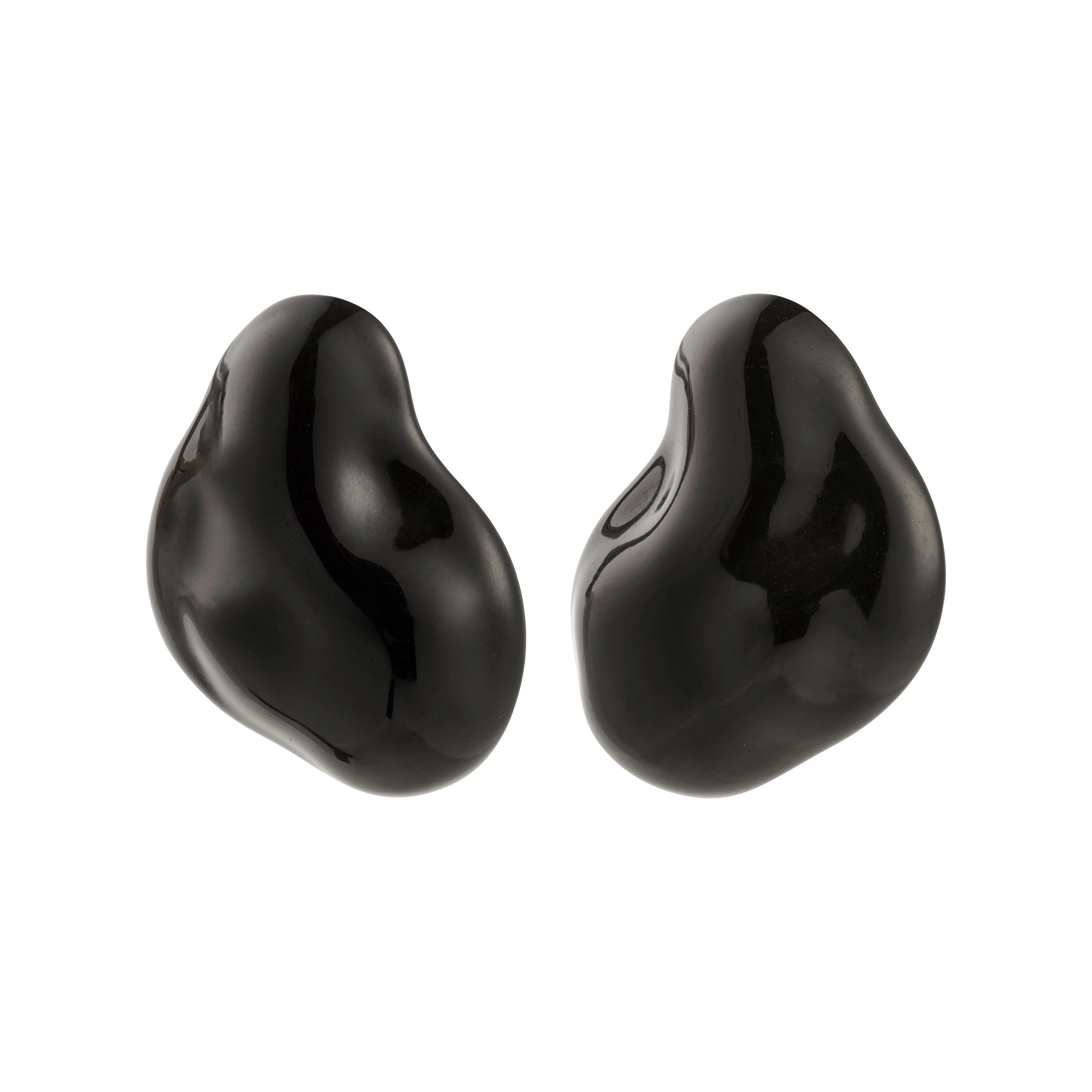 LIAN earrings silver-plated/black