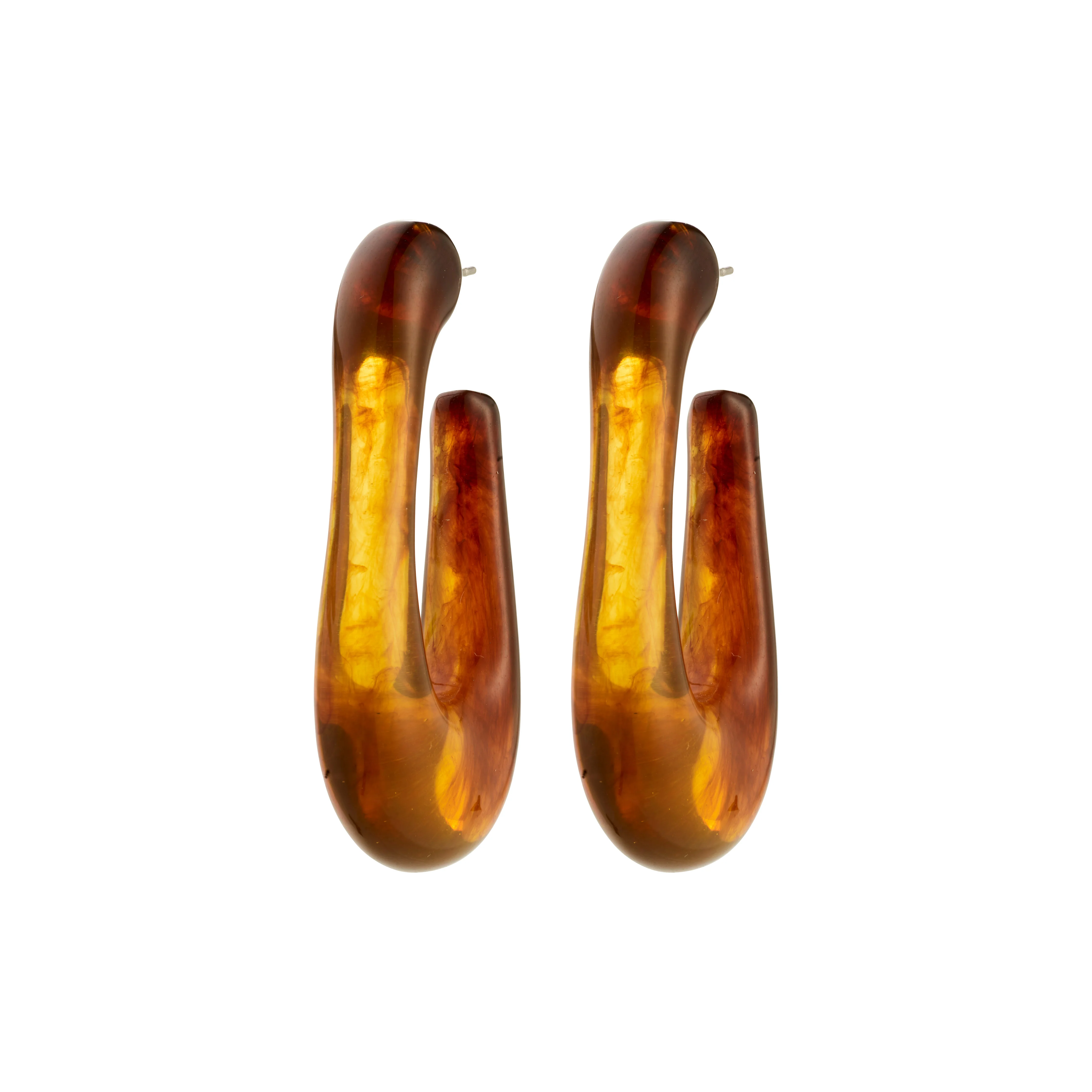 ELIJAH earrings brown