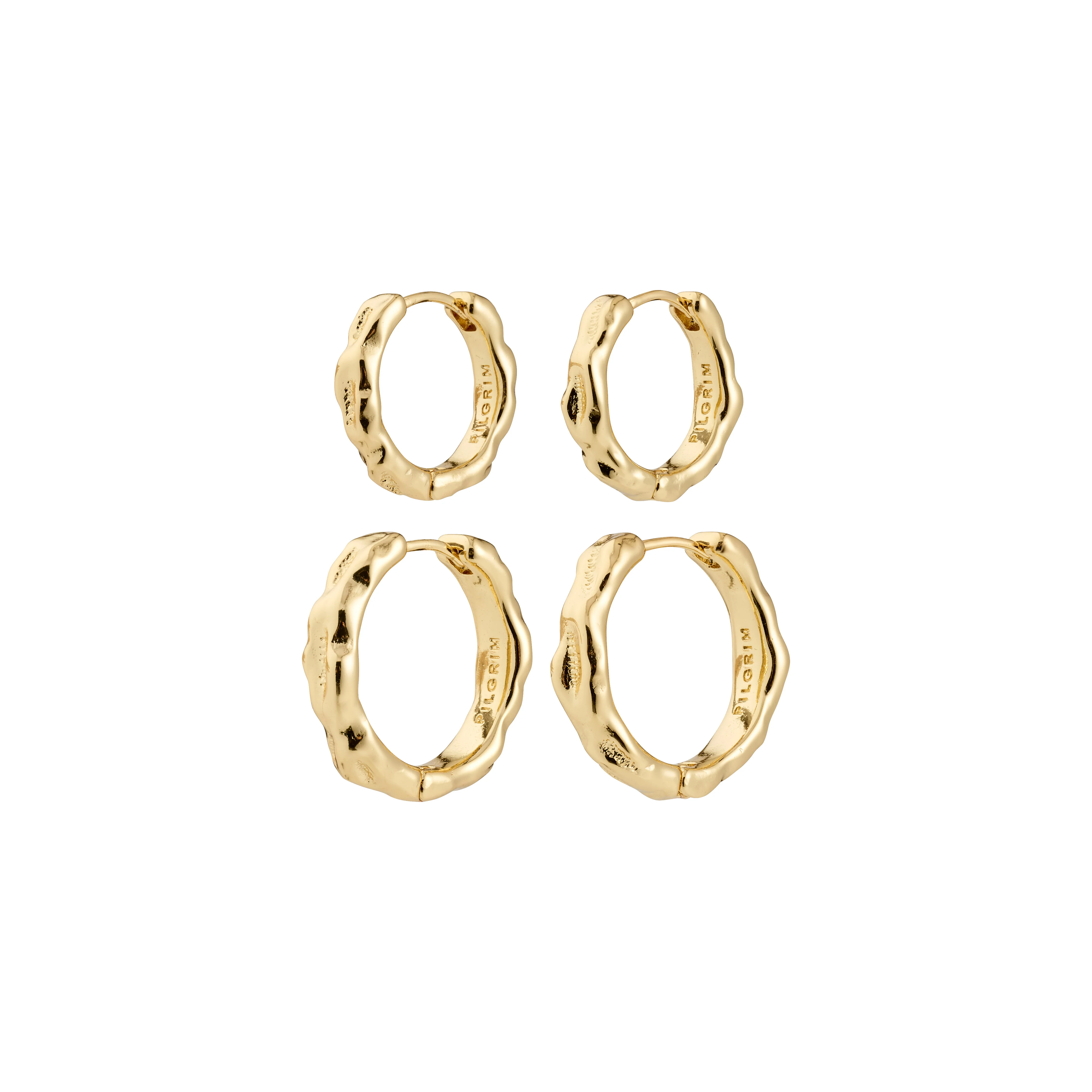 DARBY earrings, 2-in-1 set, gold-plated