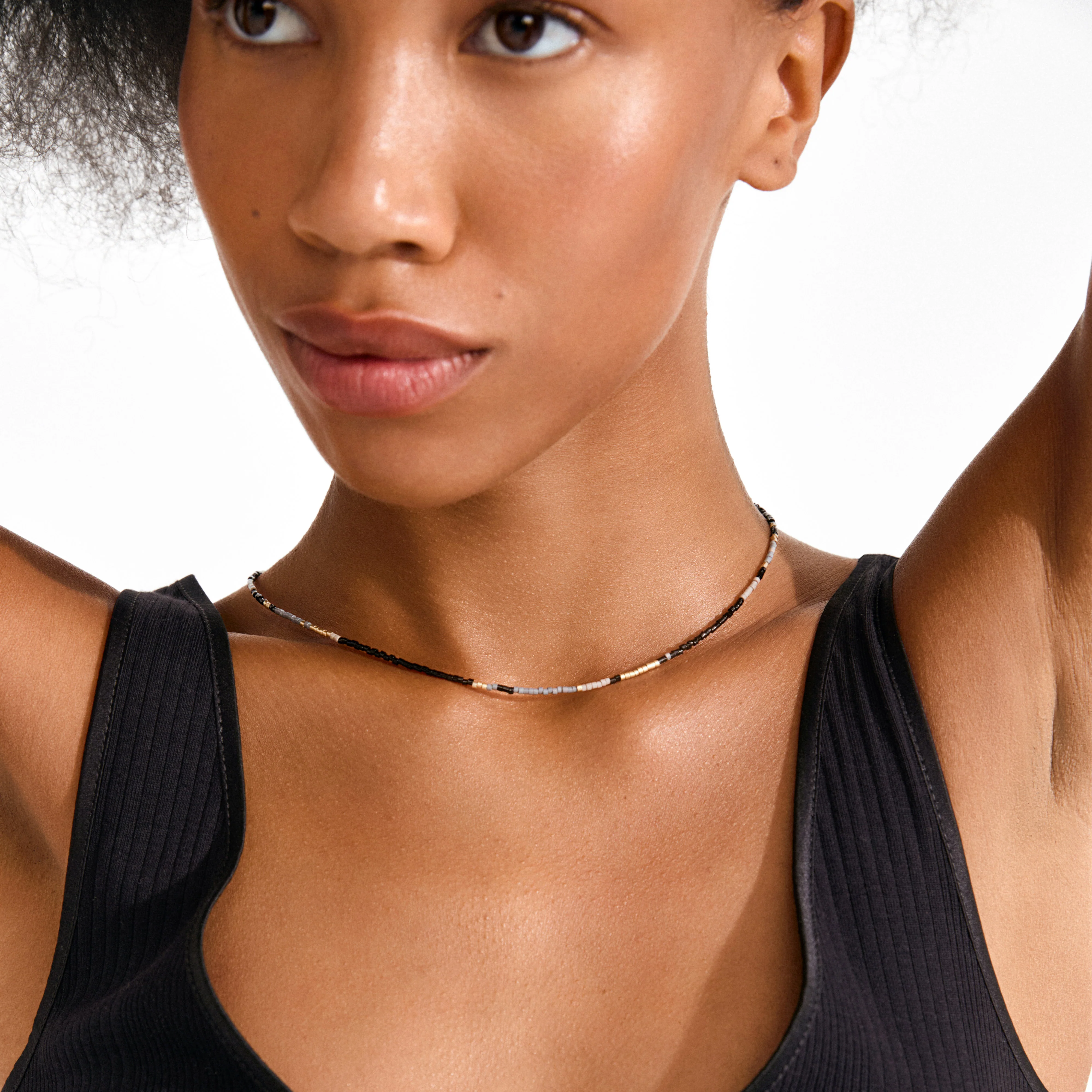 ALISON necklace black, gold-plated - Image 3