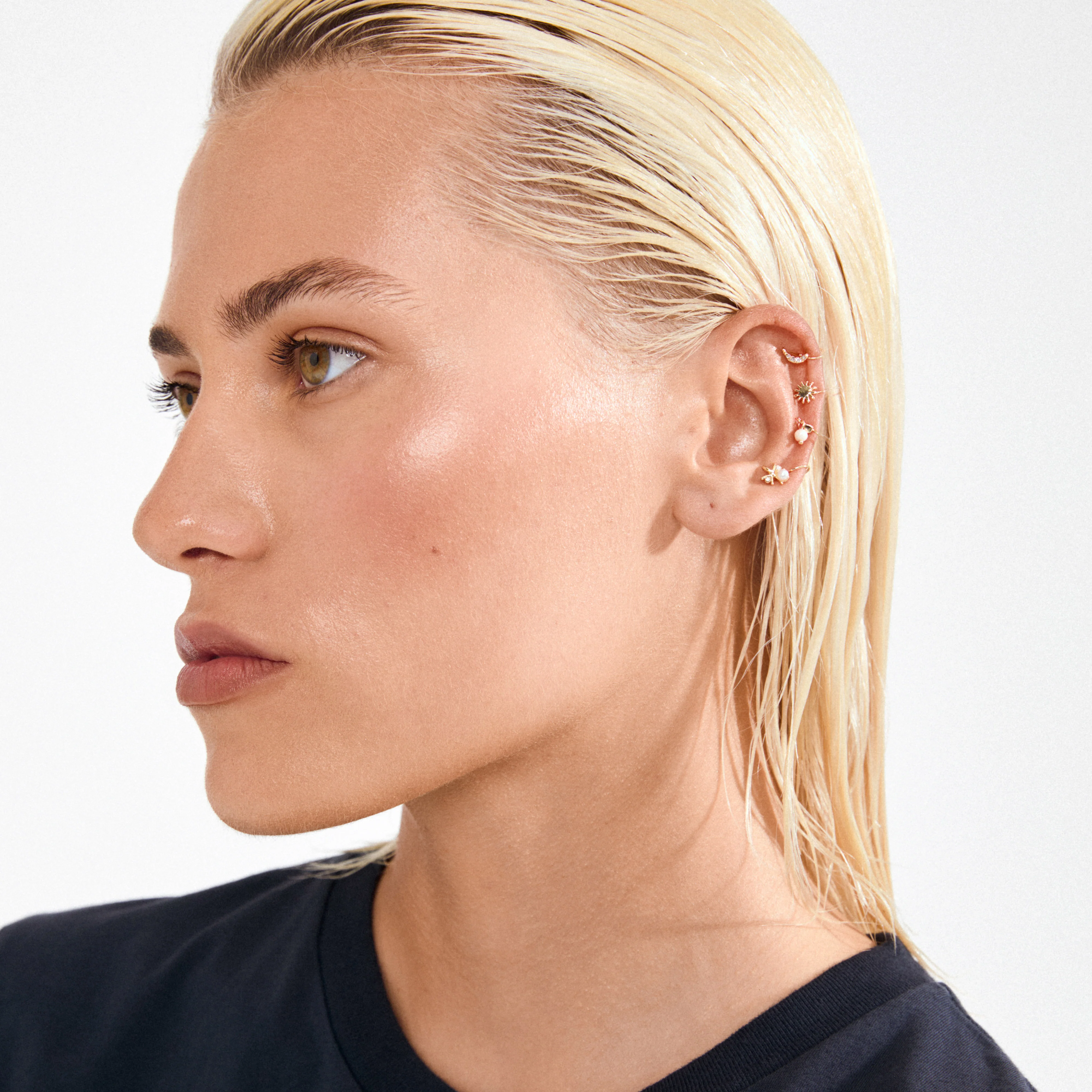 EVON ear cuff 4-in-1 set, gold-plated - Image 2