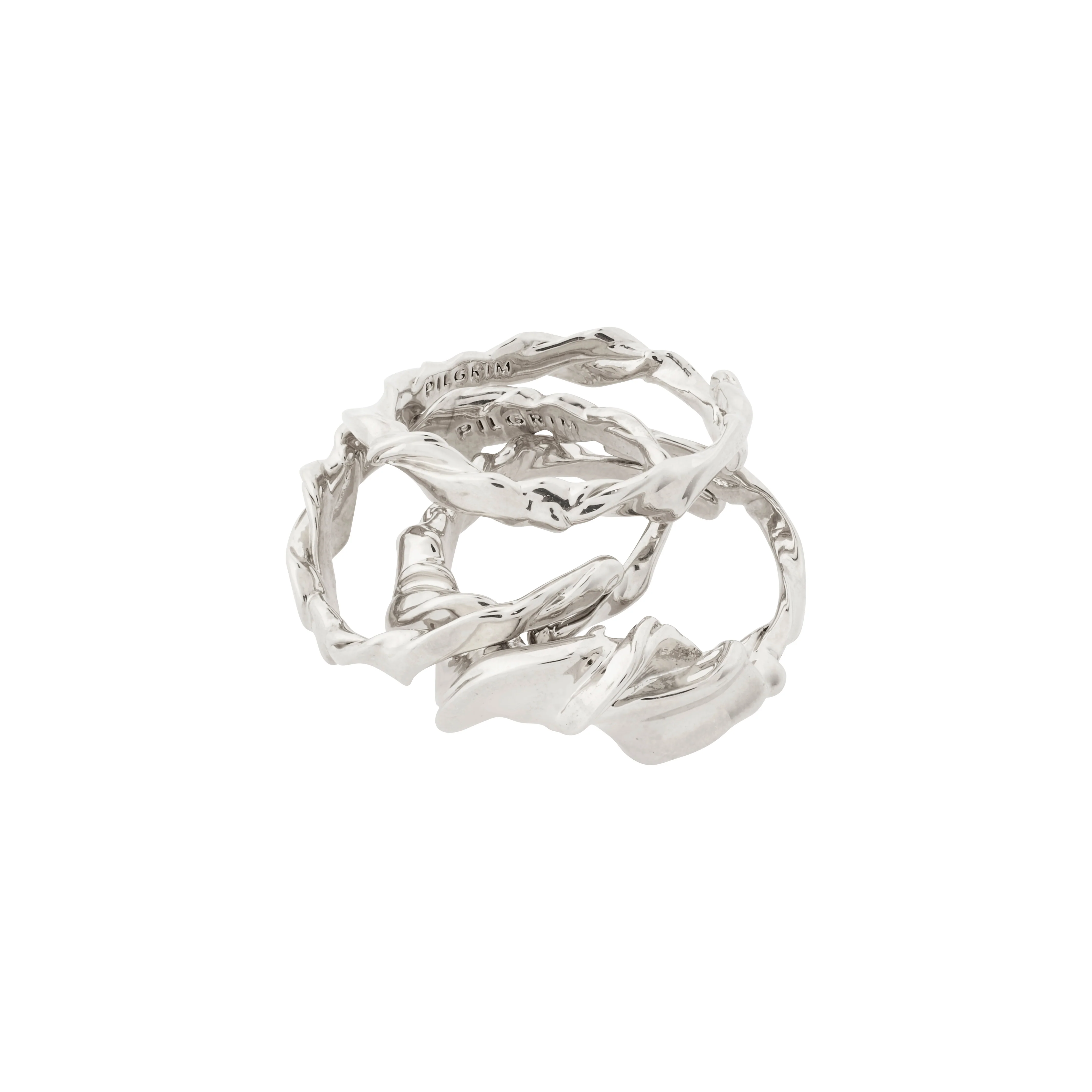 STORM rings 3-in-1 set silver-plated