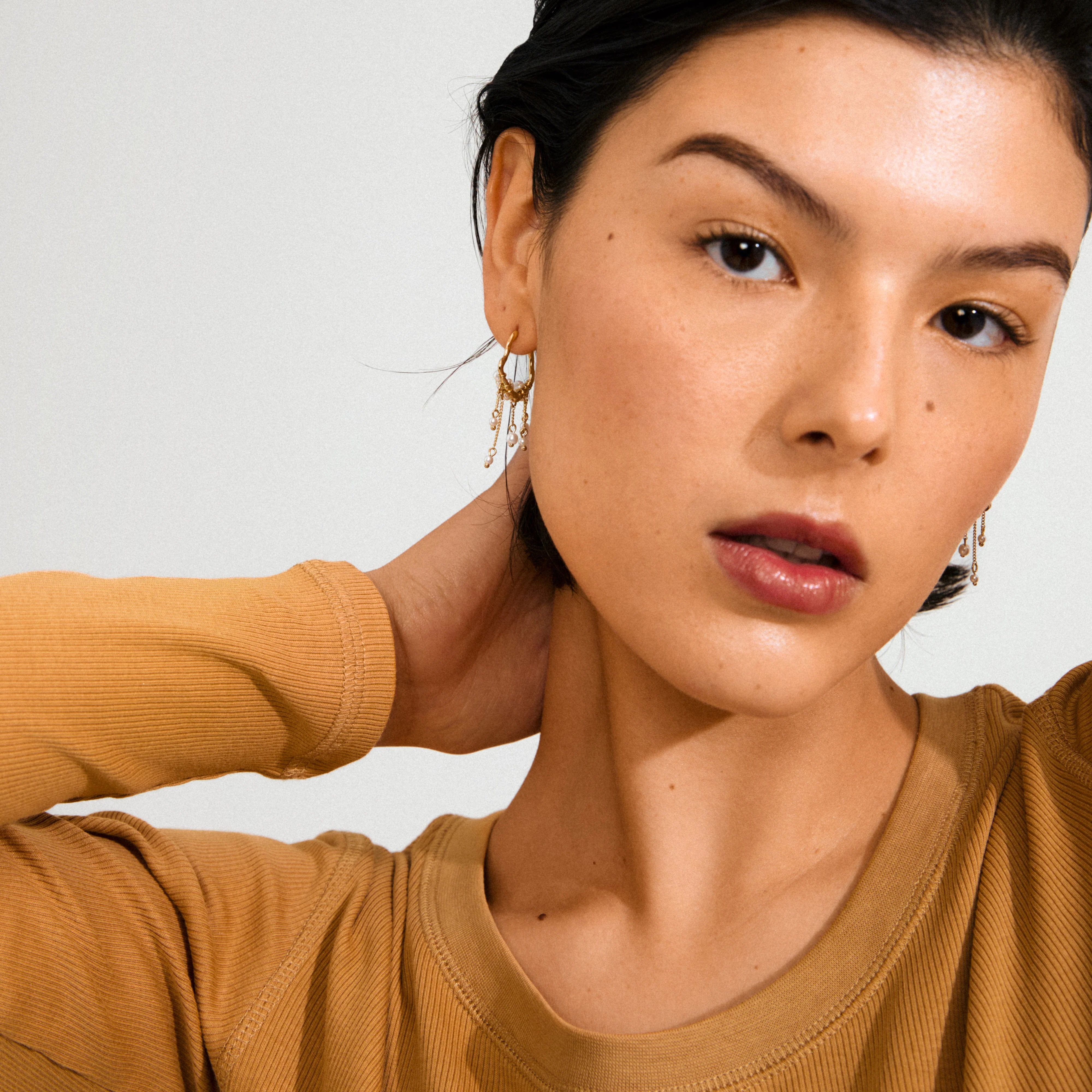 JASPER earrings gold-plated - Image 2