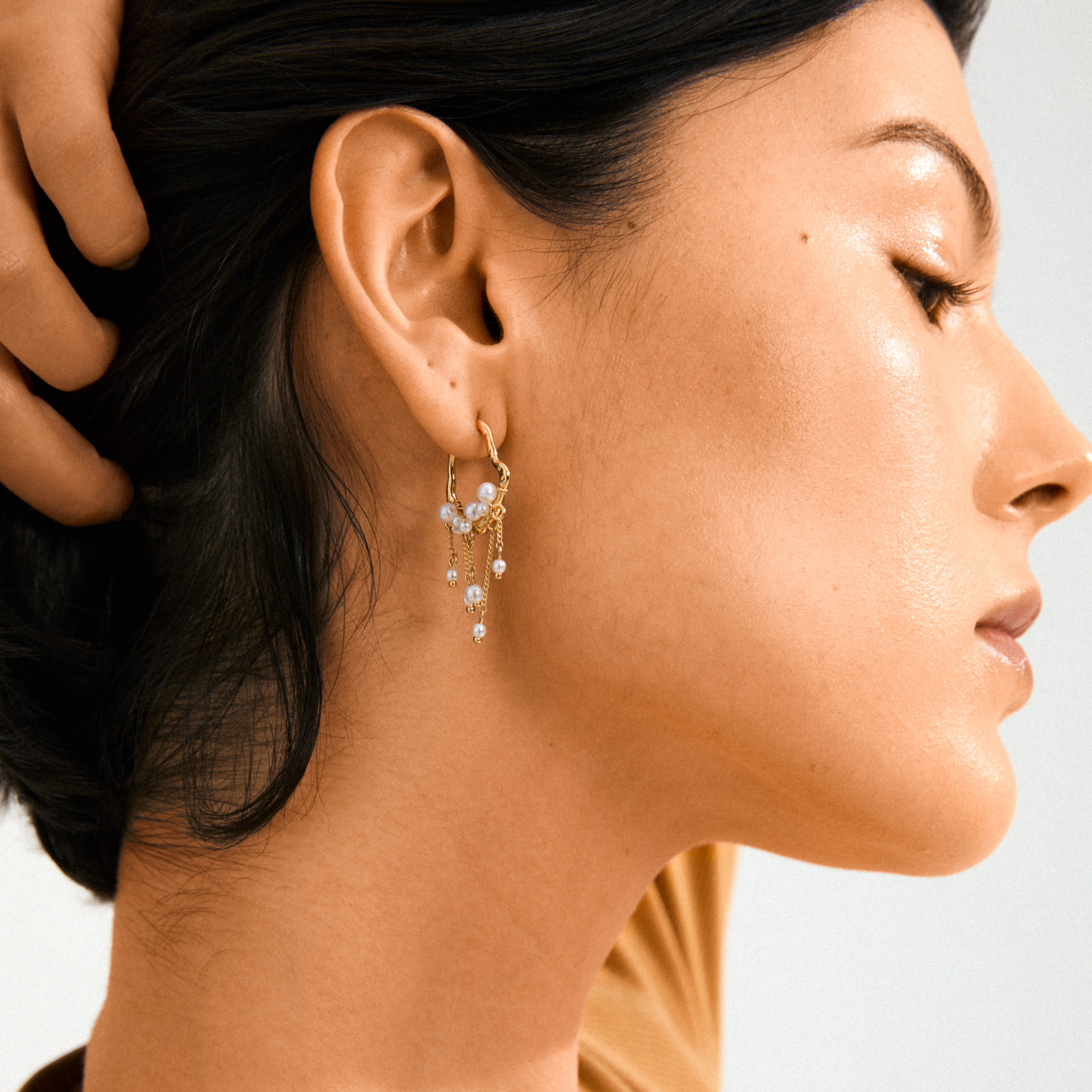 JASPER earrings gold-plated - Image 3