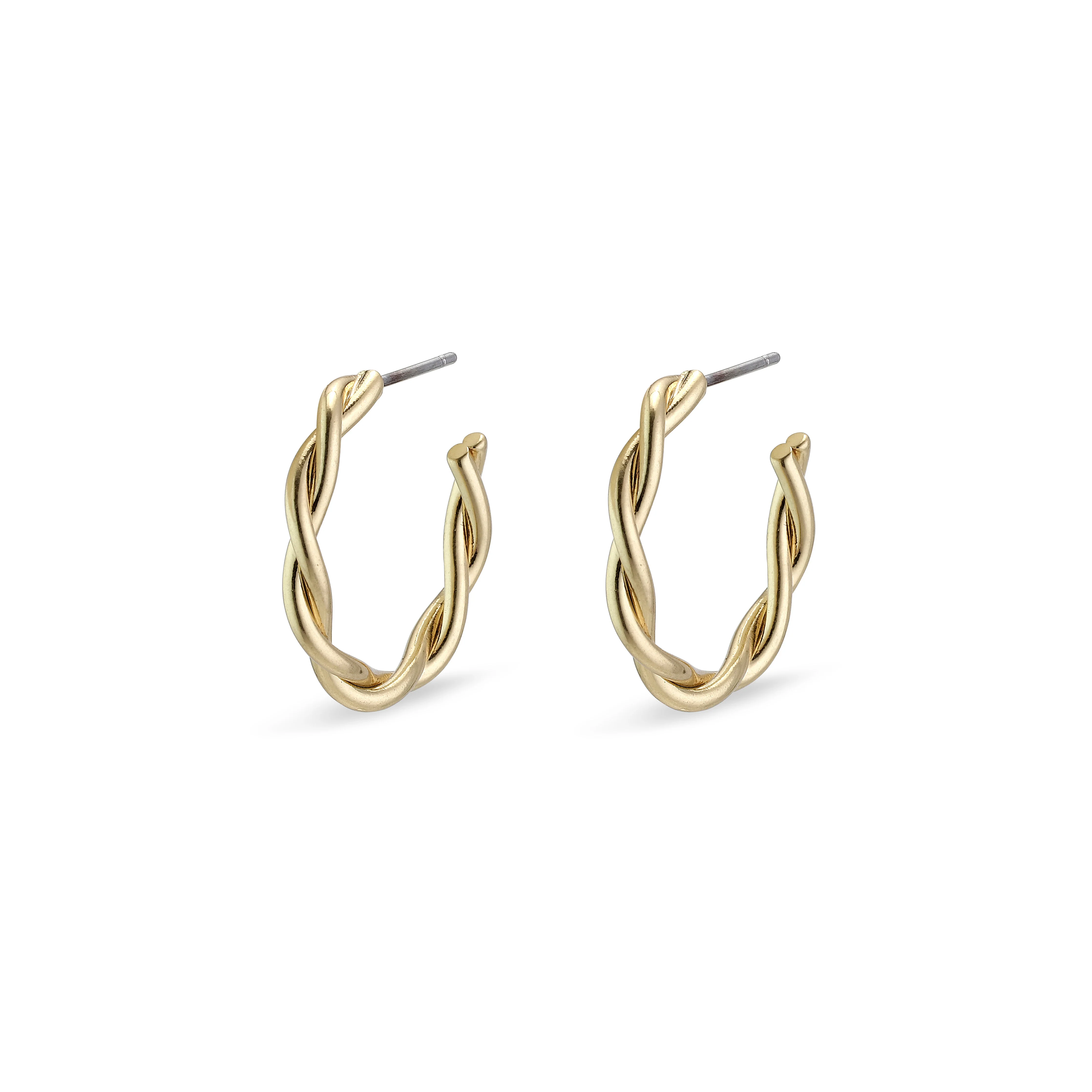 NAJA twisted hoop earrings gold-plated