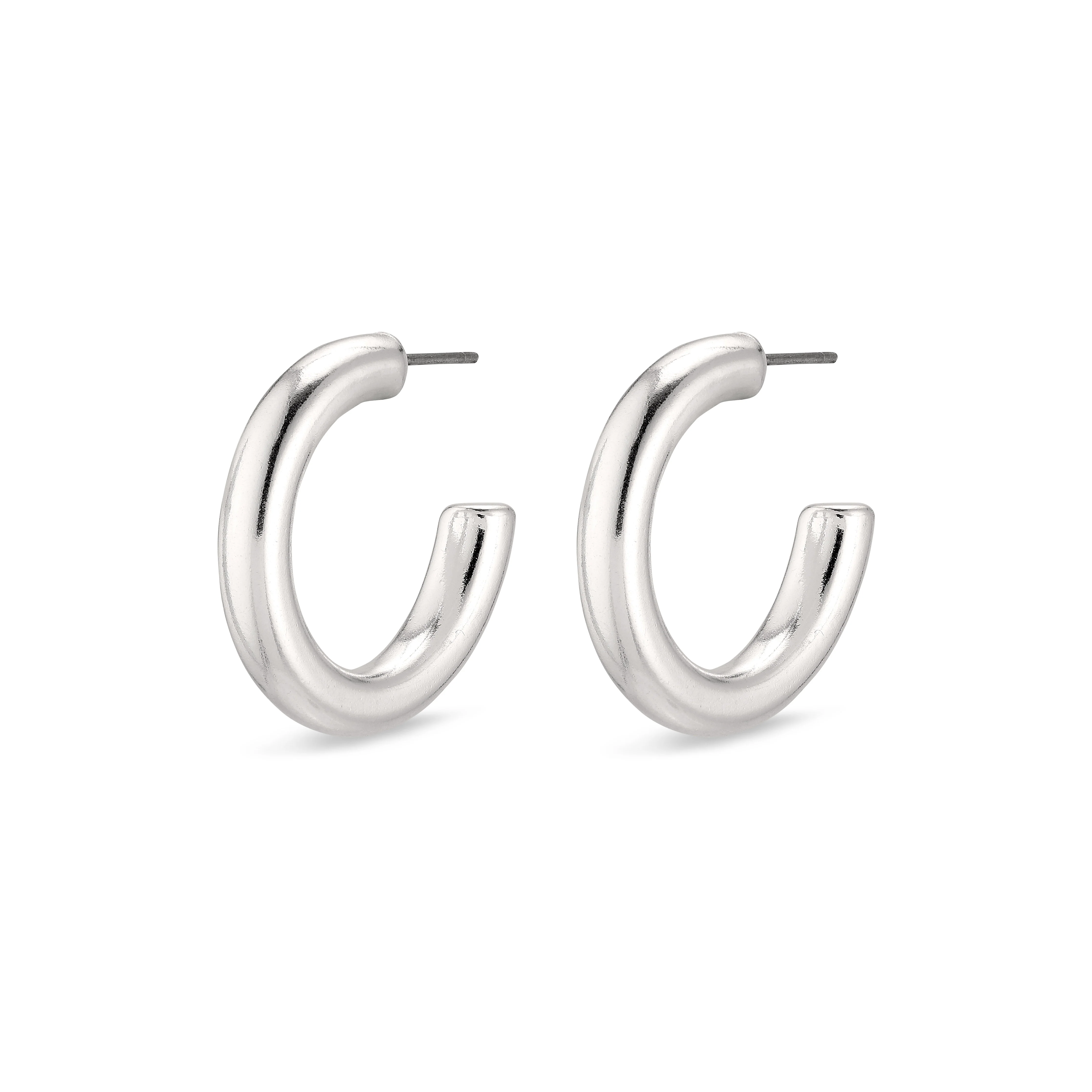 MADDIE chunky hoop earrings silver-plated