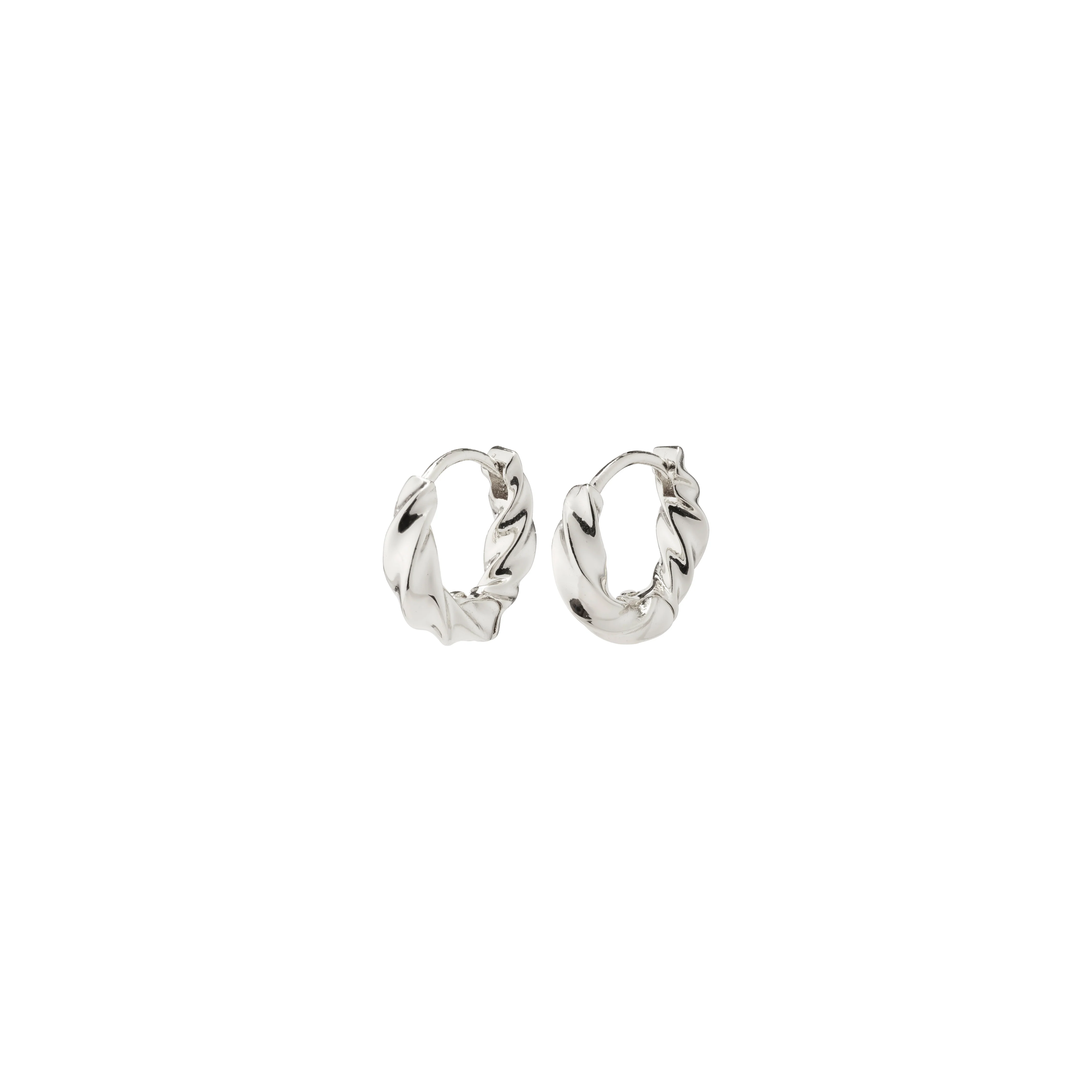 TAFFY small swirl hoop earrings silver-plated
