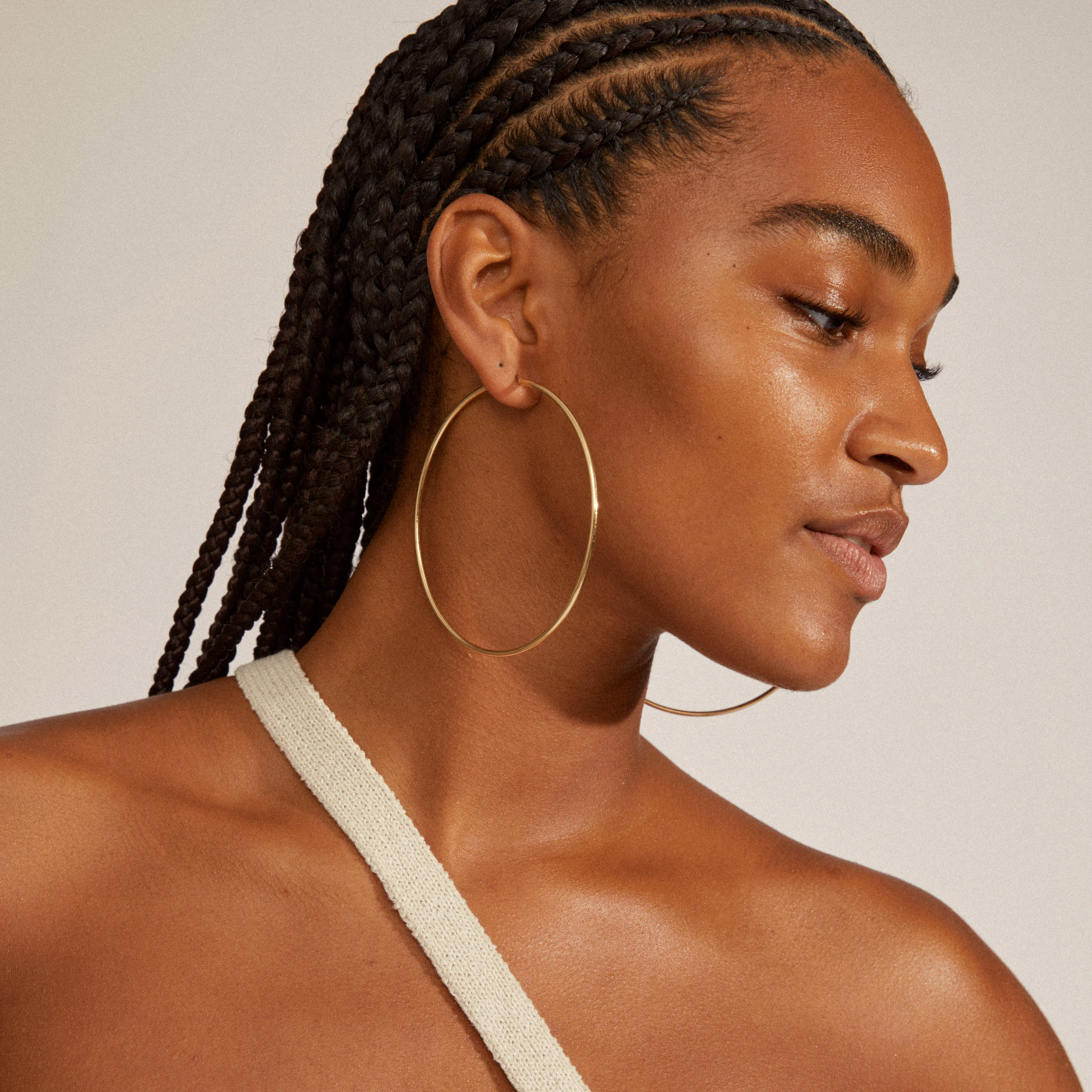 APRIL maxi hoop earrings gold-plated - Image 3