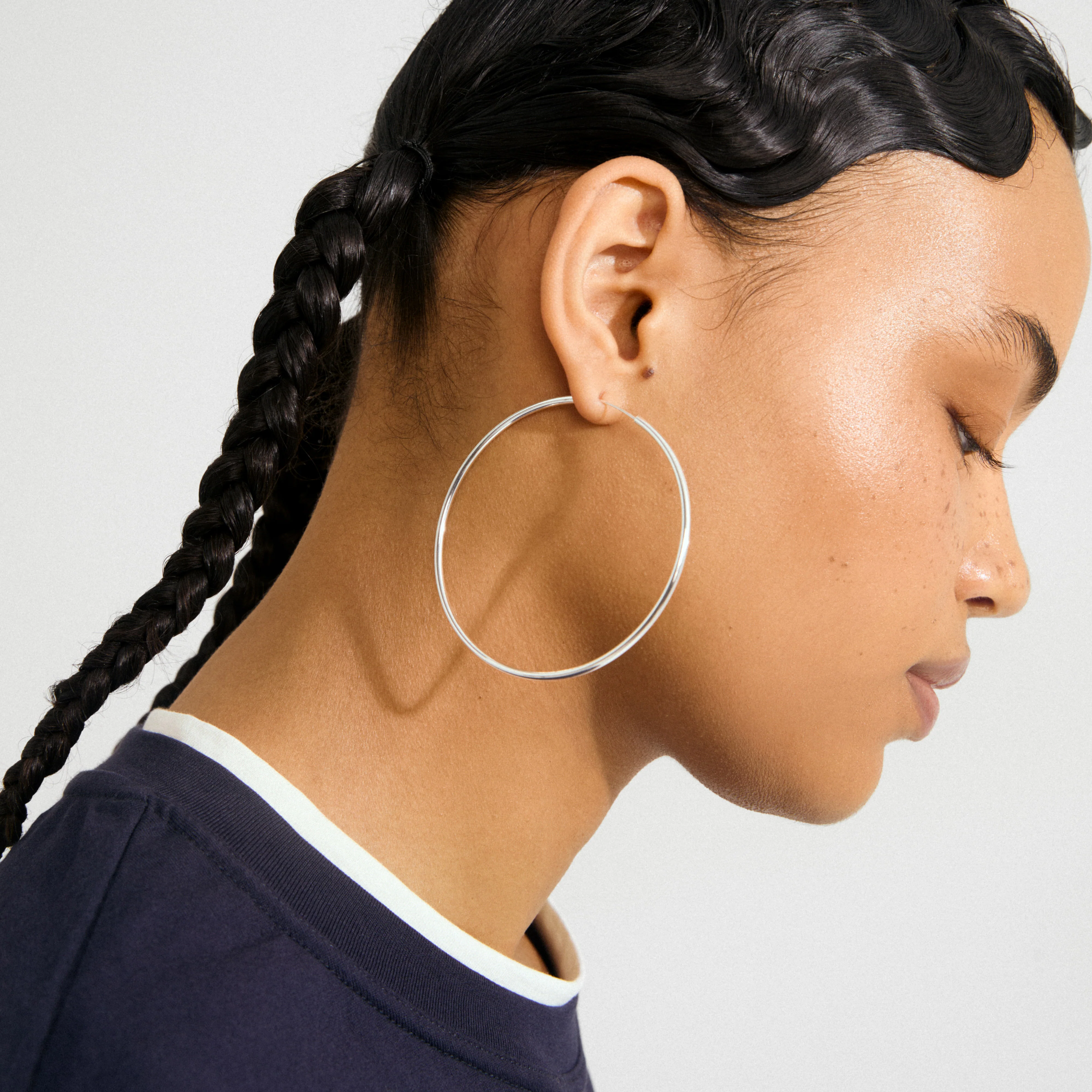 APRIL large hoop earrings silver-plated - Image 3