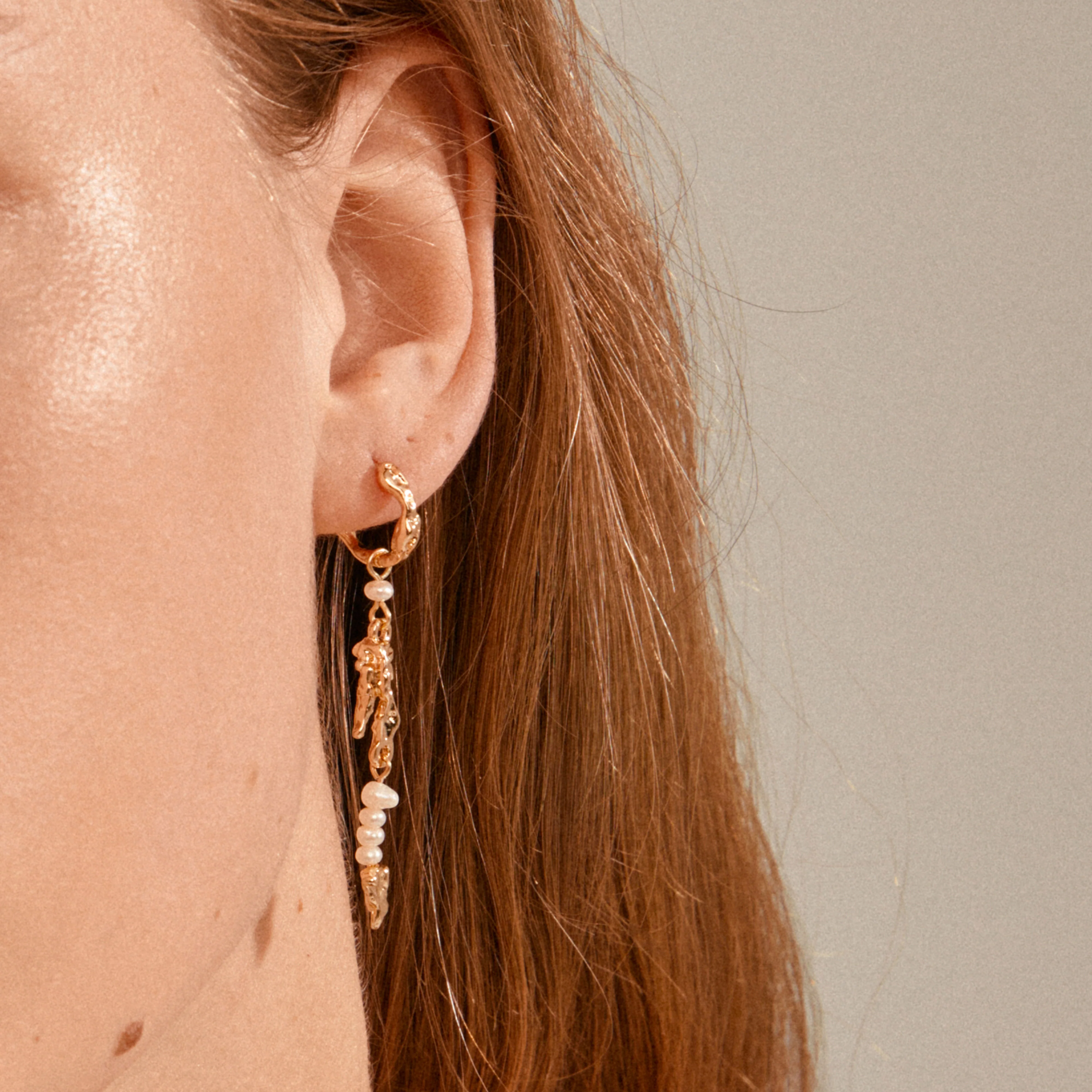 NIYA freshwater pearl earrings gold-plated - Image 3