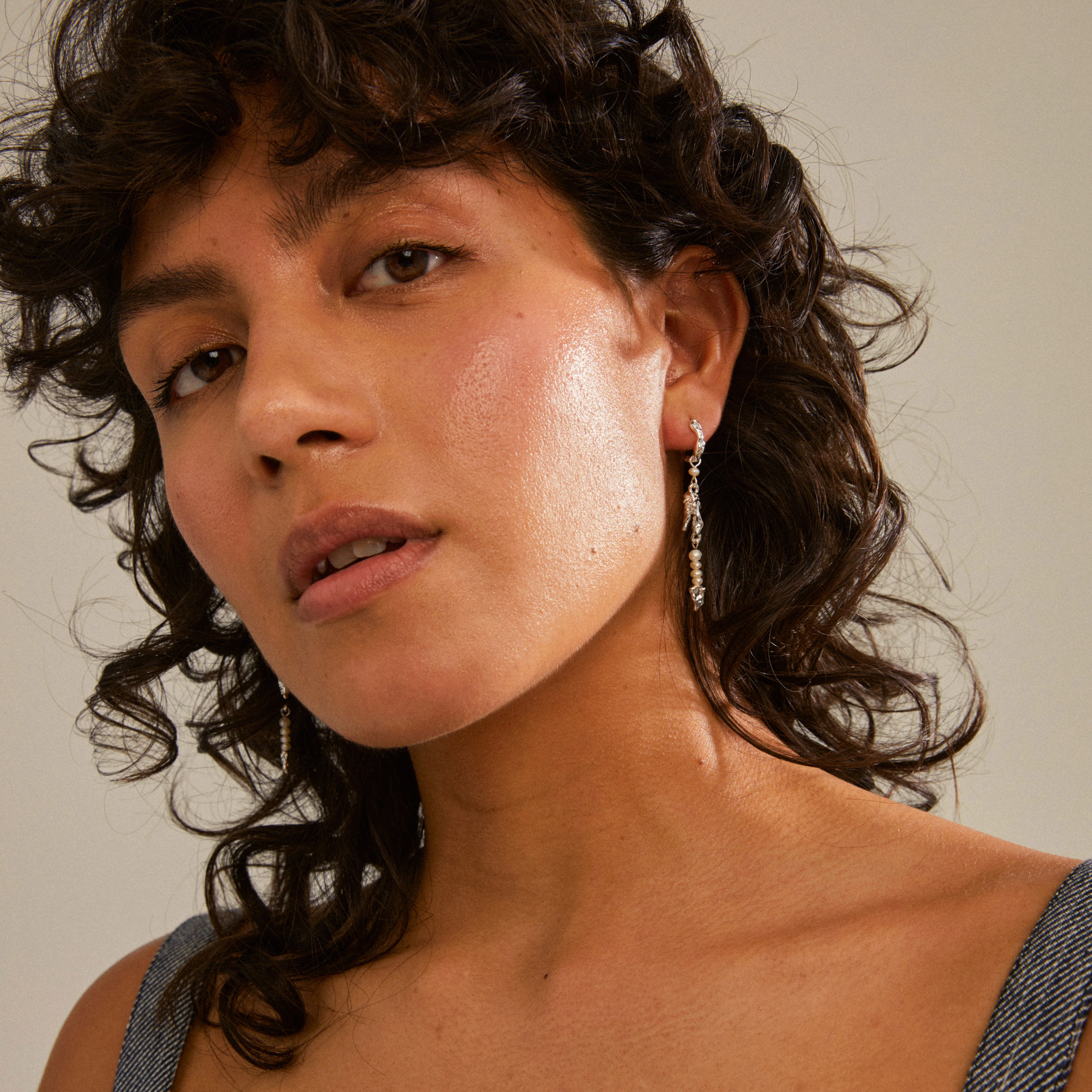 NIYA freshwater pearl earrings silver-plated - Image 3