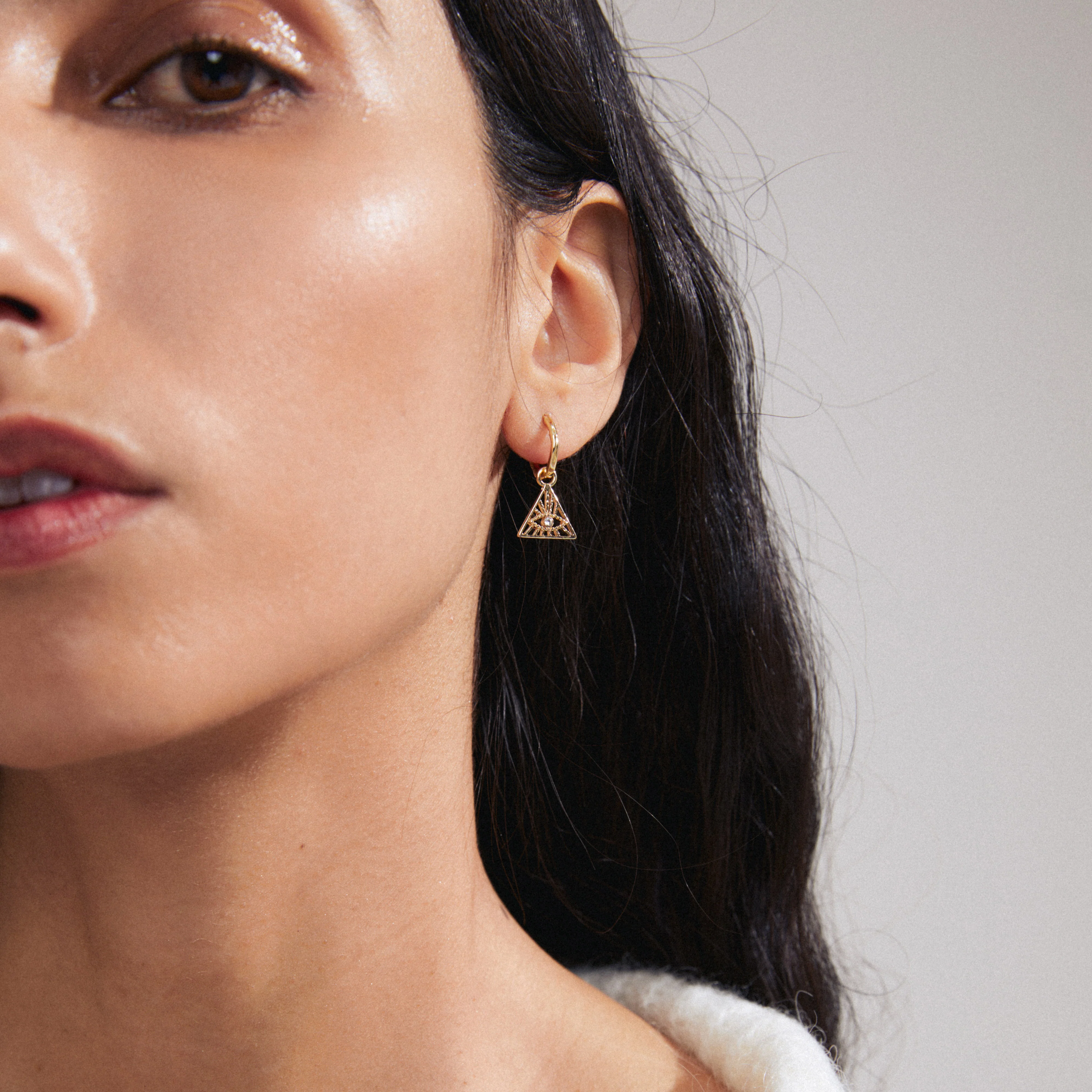 SIBYLLA single earring gold-plated - Image 3