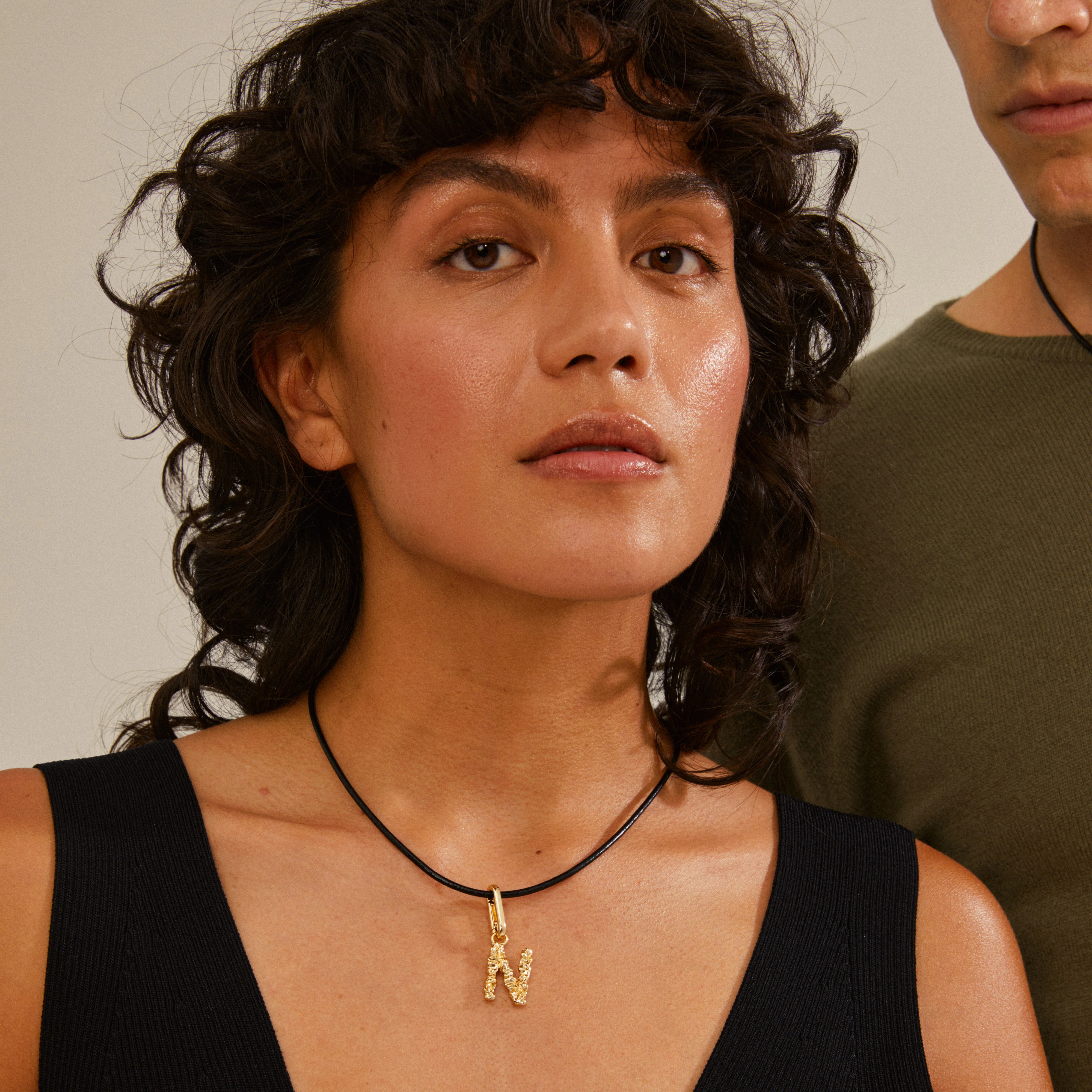 CHARM pendant N, gold-plated - Image 2