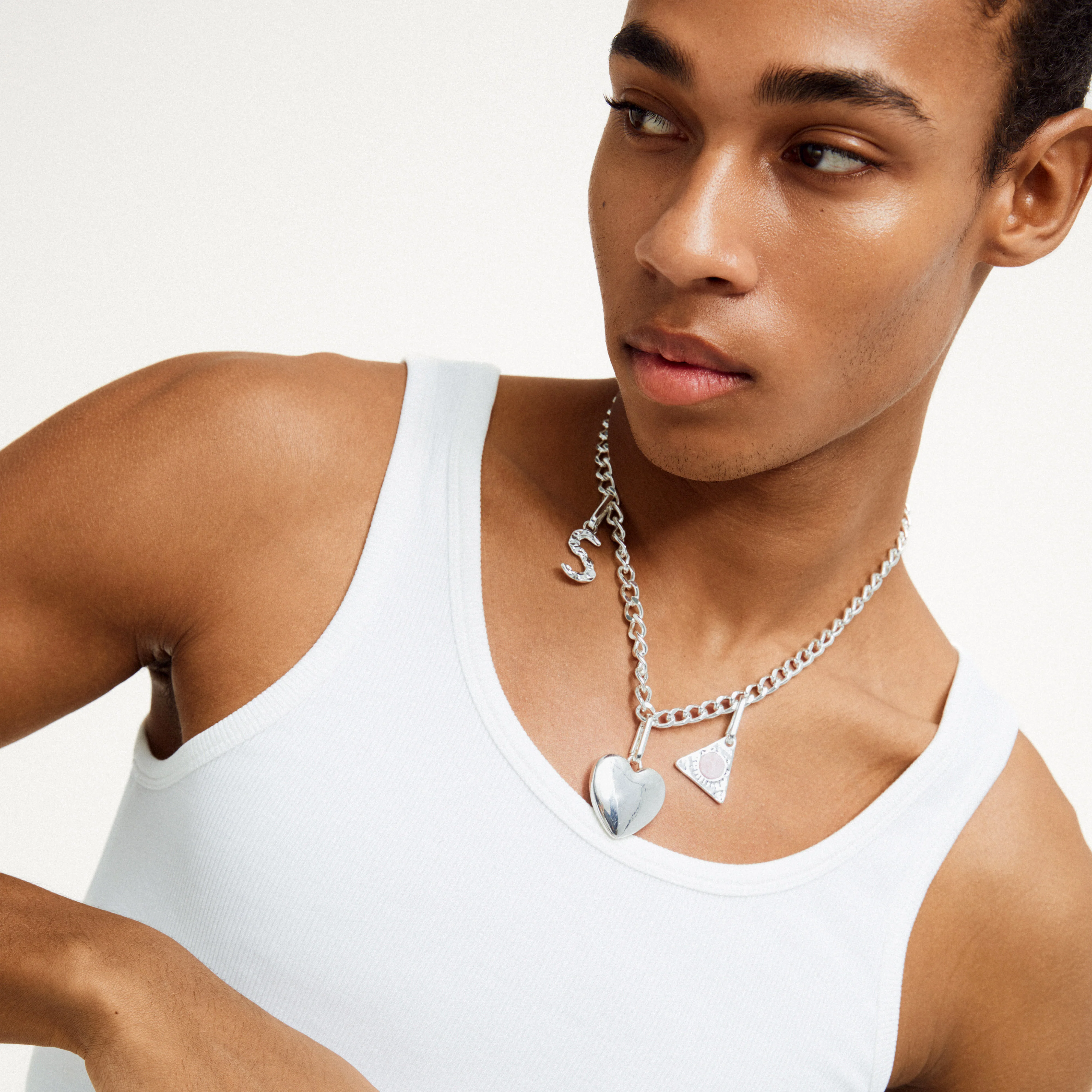 CHARM curb necklace silver-plated - Image 2