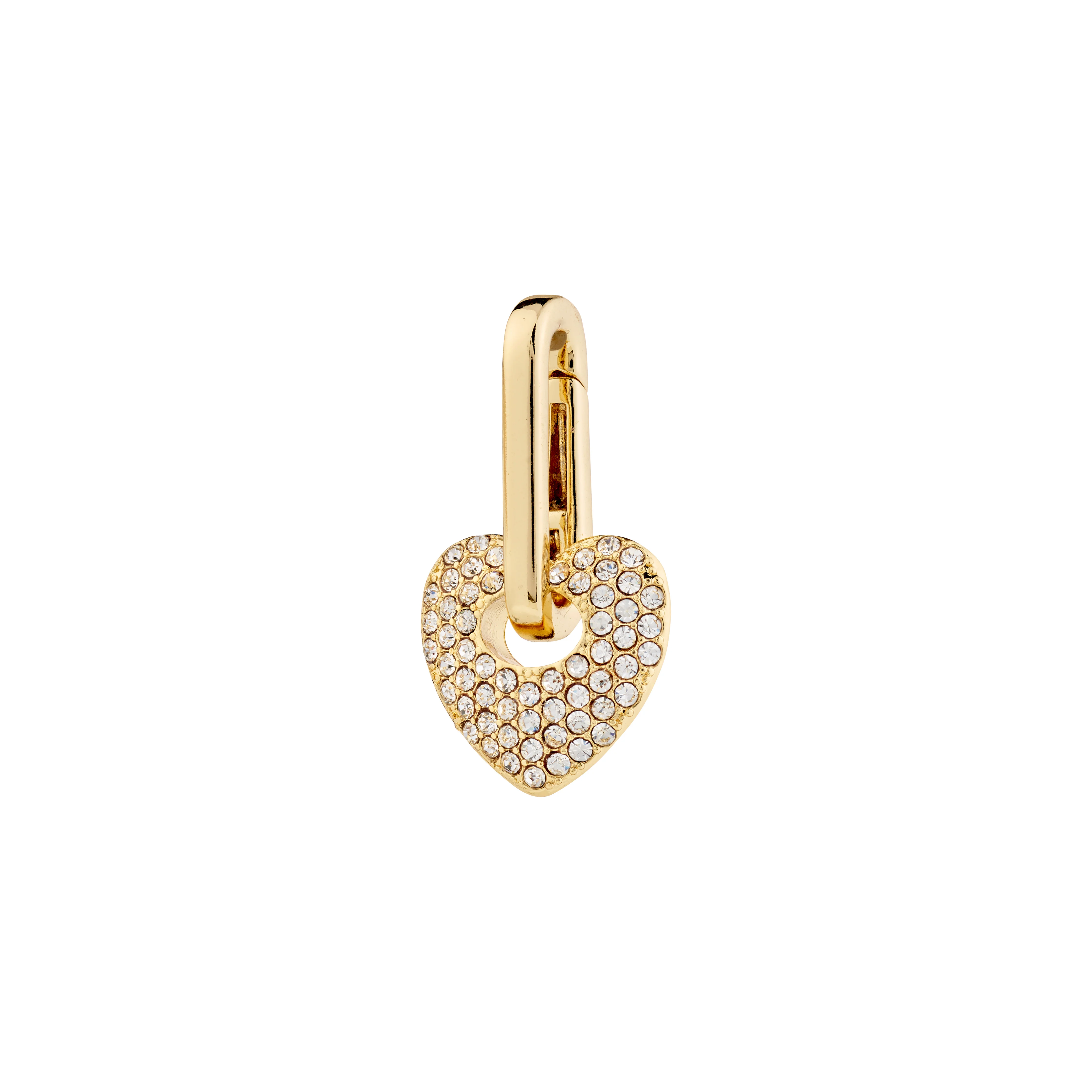 CHARM crystal heart pendant gold-plated
