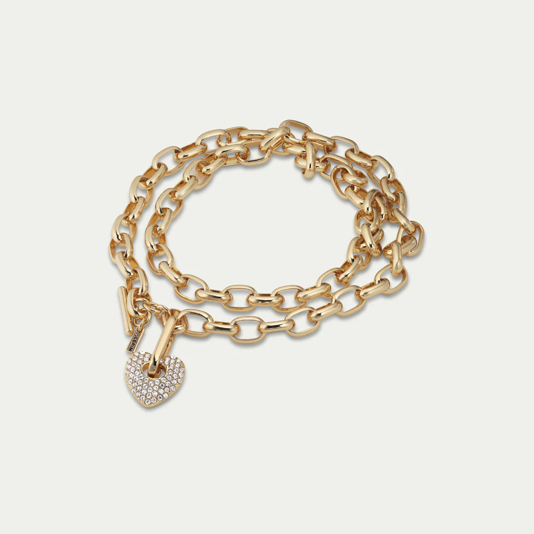 CHARM crystal heart pendant gold-plated - Image 2