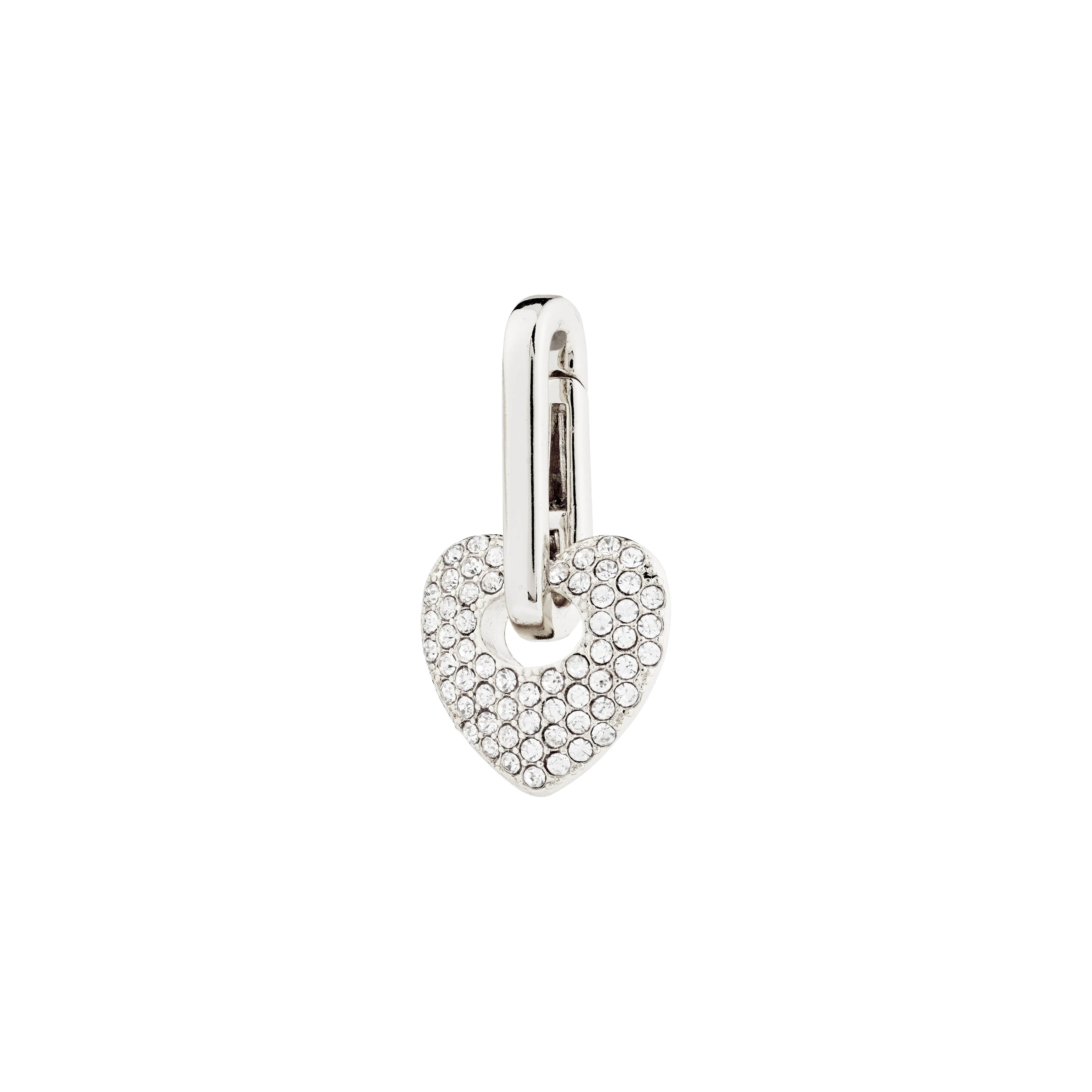 CHARM crystal heart pendant silver-plated