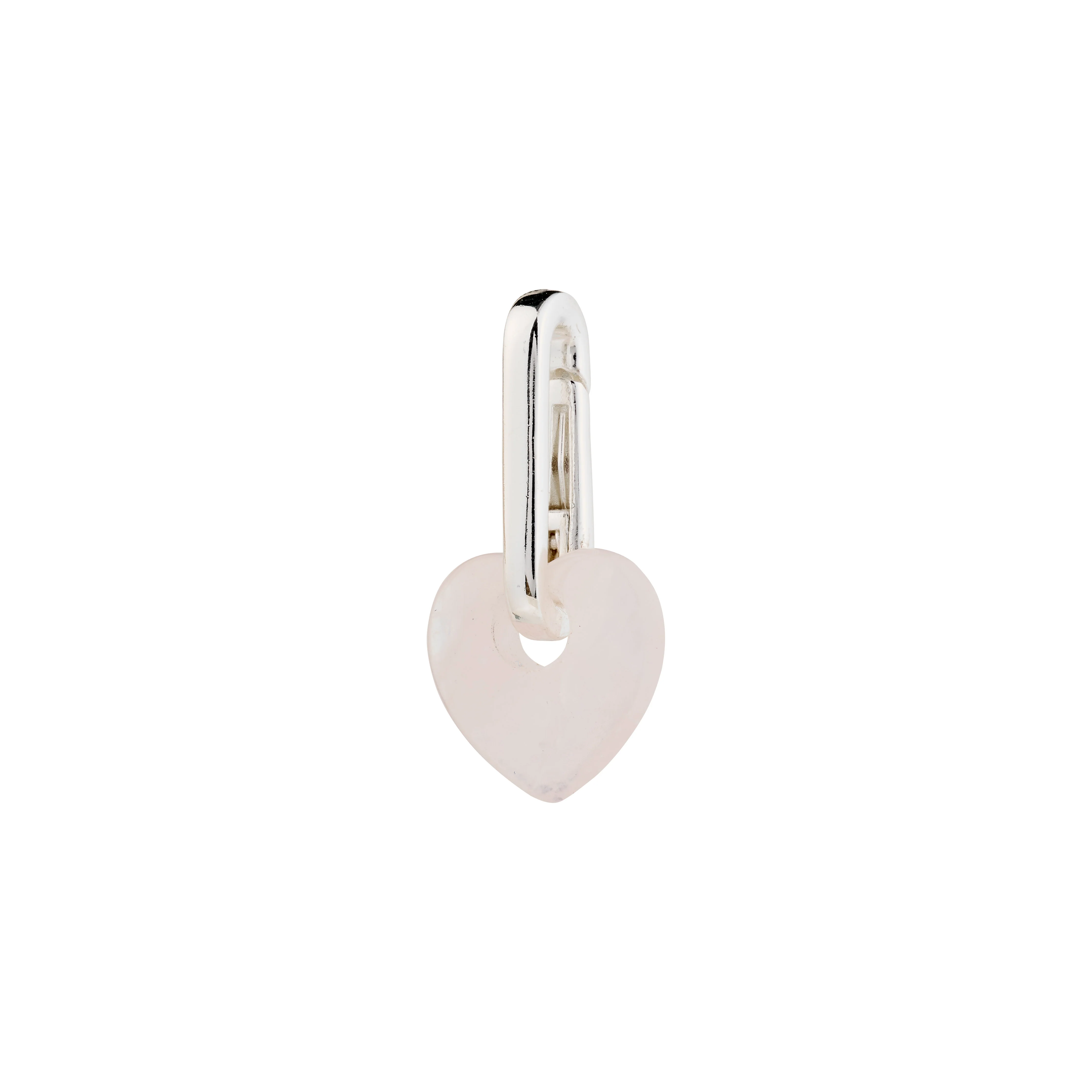 CHARM rose quartz heart pendant silver-plated