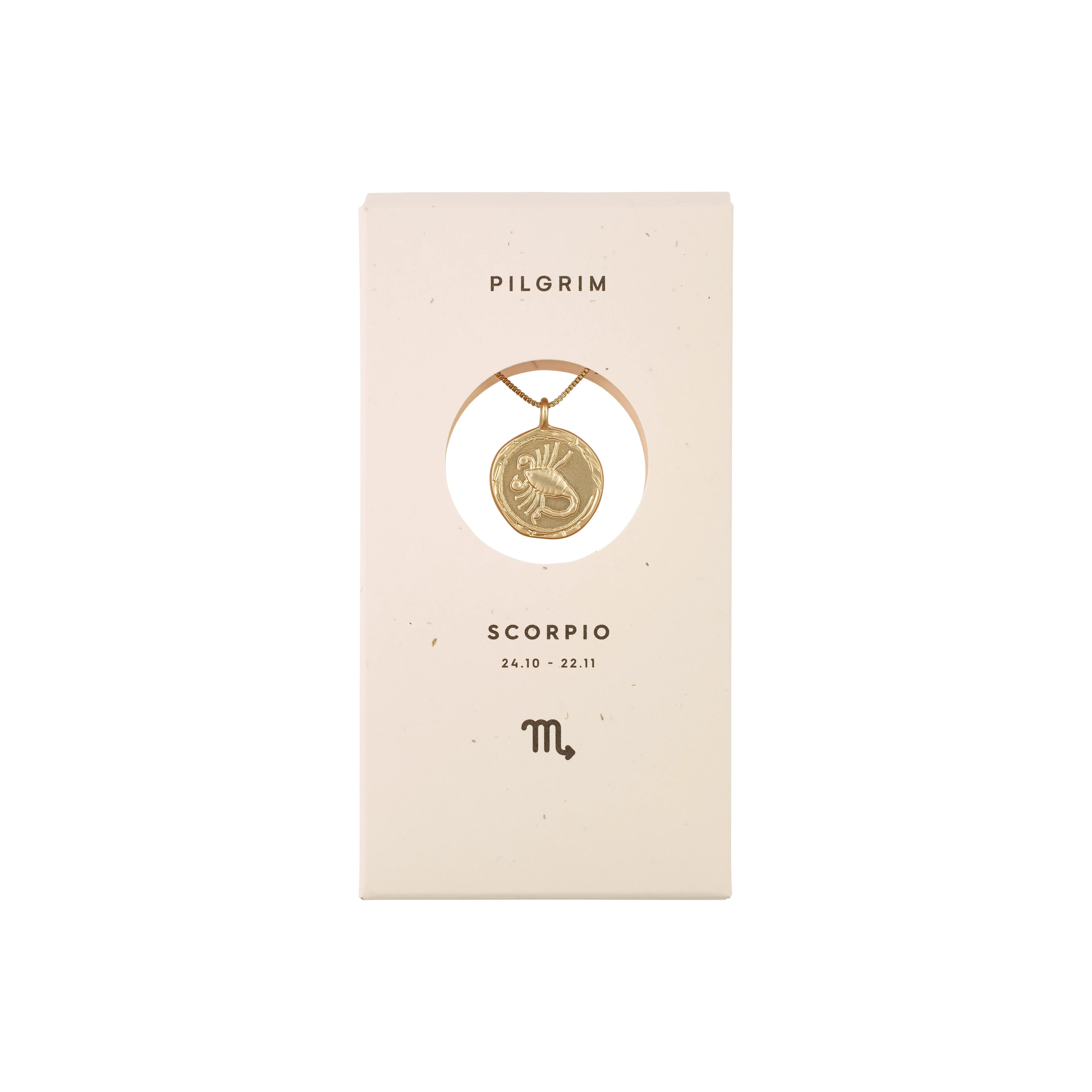 SCORPIO Zodiac Sign Coin Necklace, gold-plated - Image 7