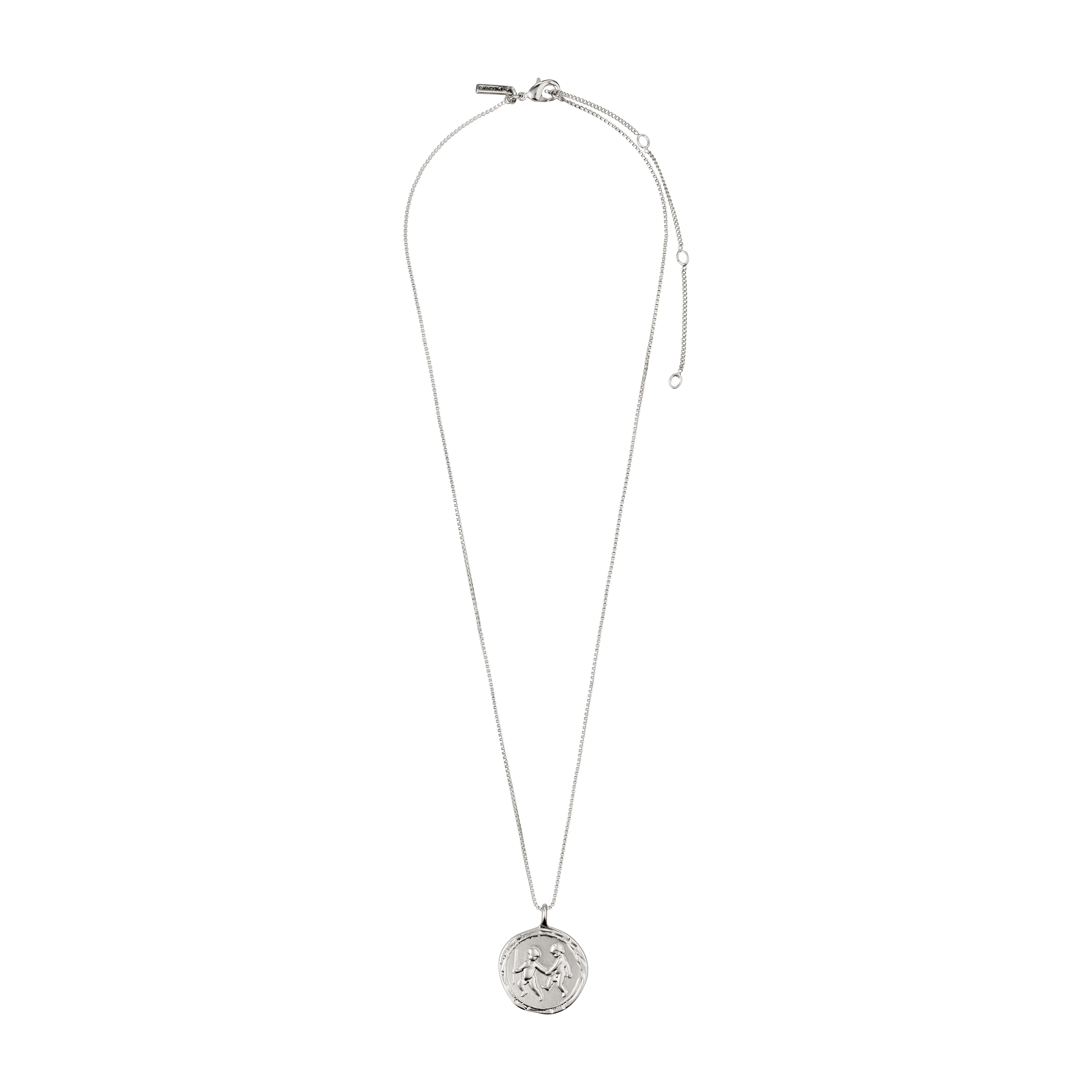 GEMINI Zodiac Sign Coin Necklace, silver-plated - Image 5