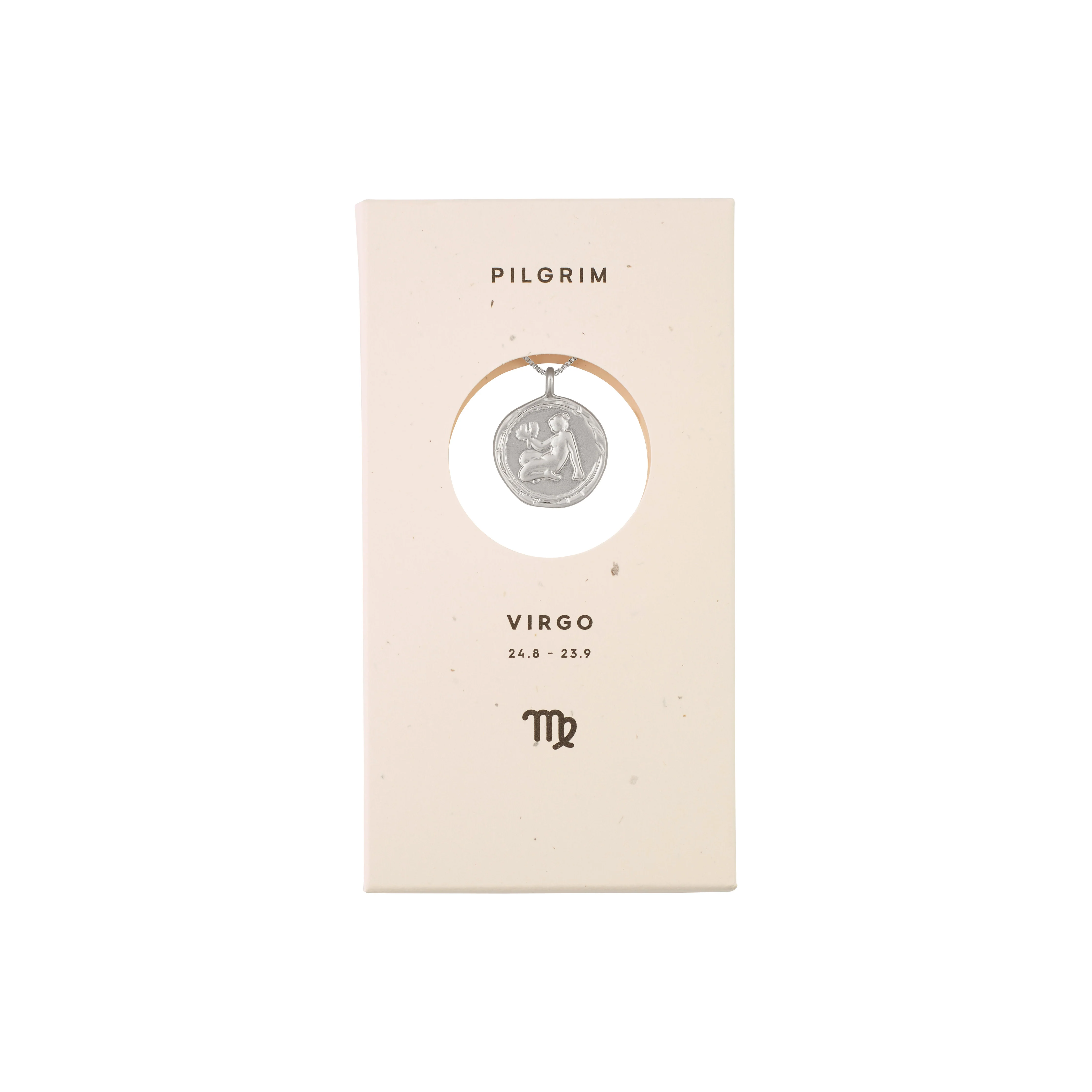 VIRGO Zodiac Sign Coin Necklace, silver-plated - Image 7