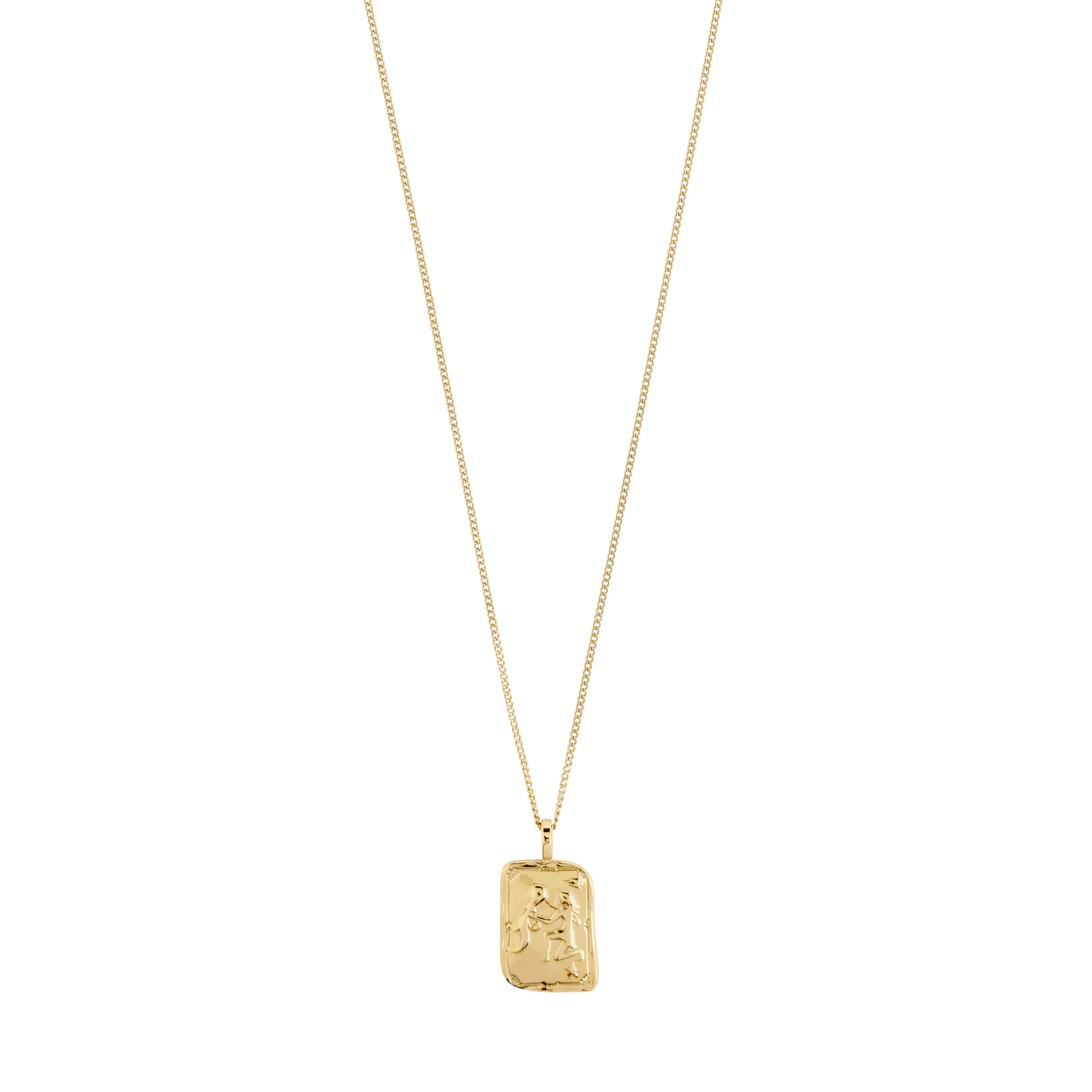 AQUARIUS Zodiac Sign necklace, gold-plated