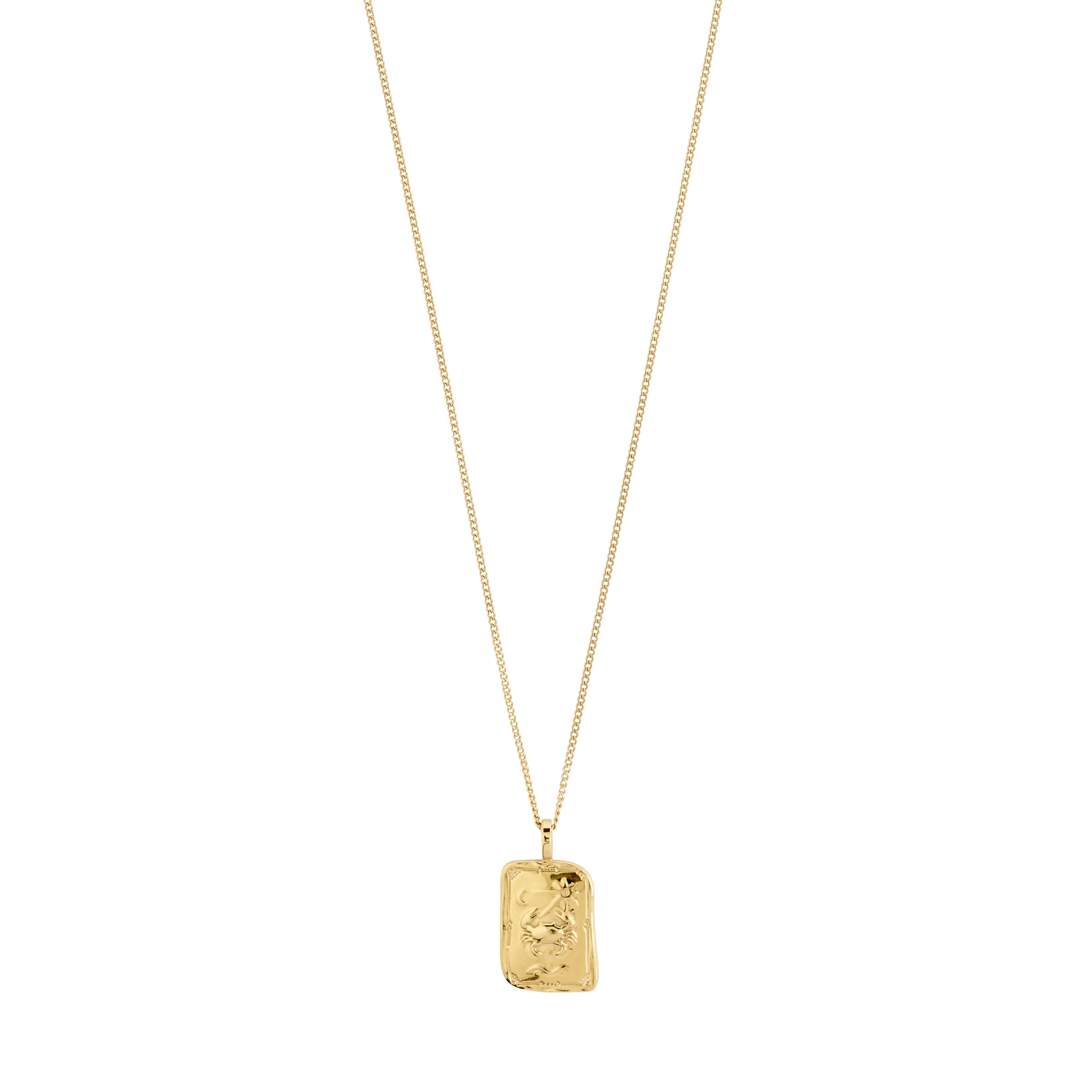 CANCER Zodiac Sign necklace, gold-plated