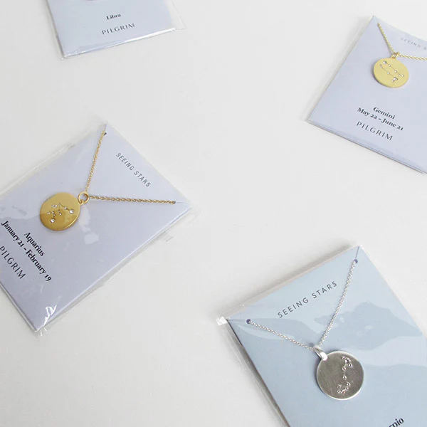 CANCER Zodiac Sign Coin Necklace, gold-plated - Image 4