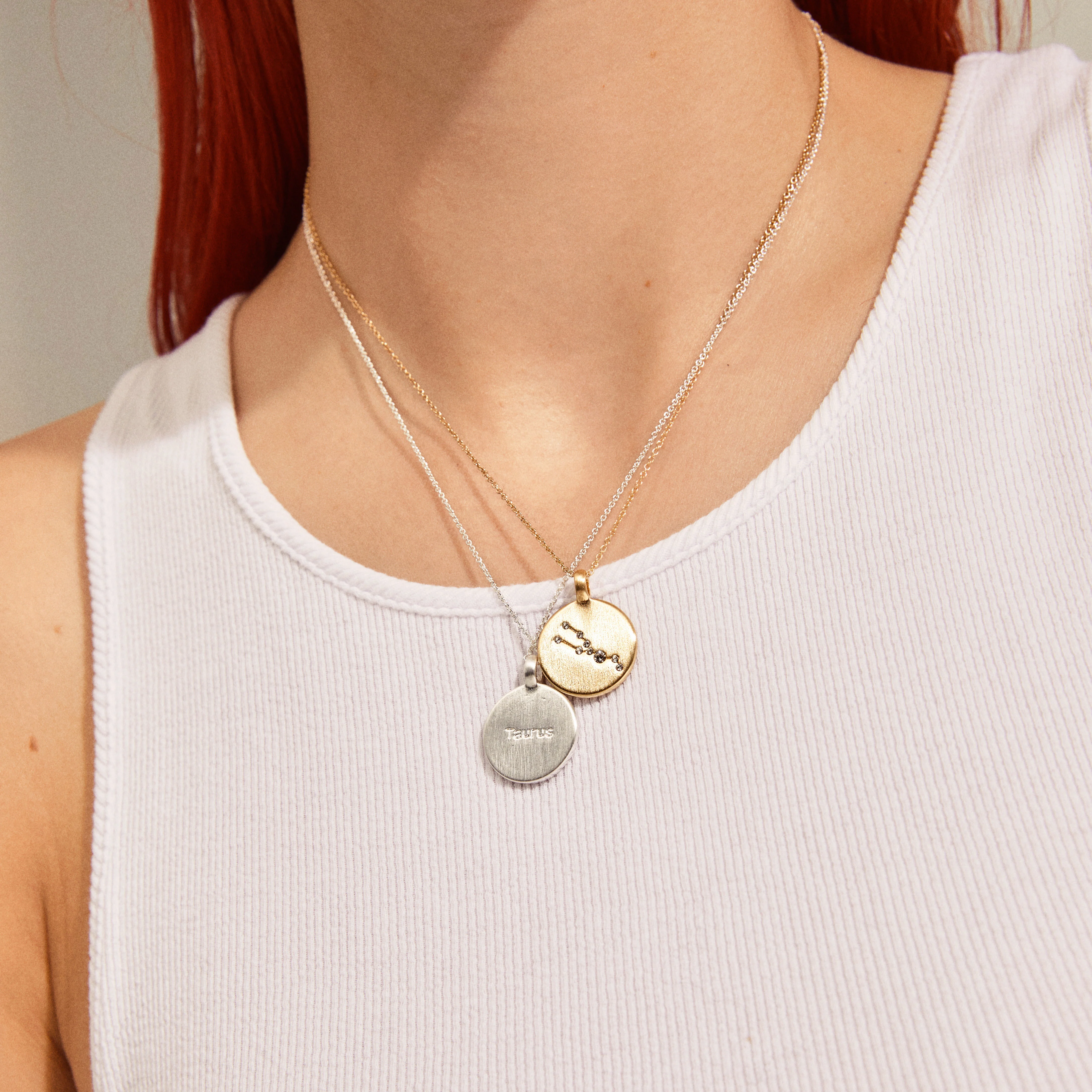 CANCER Zodiac Sign Coin Necklace, gold-plated - Image 5