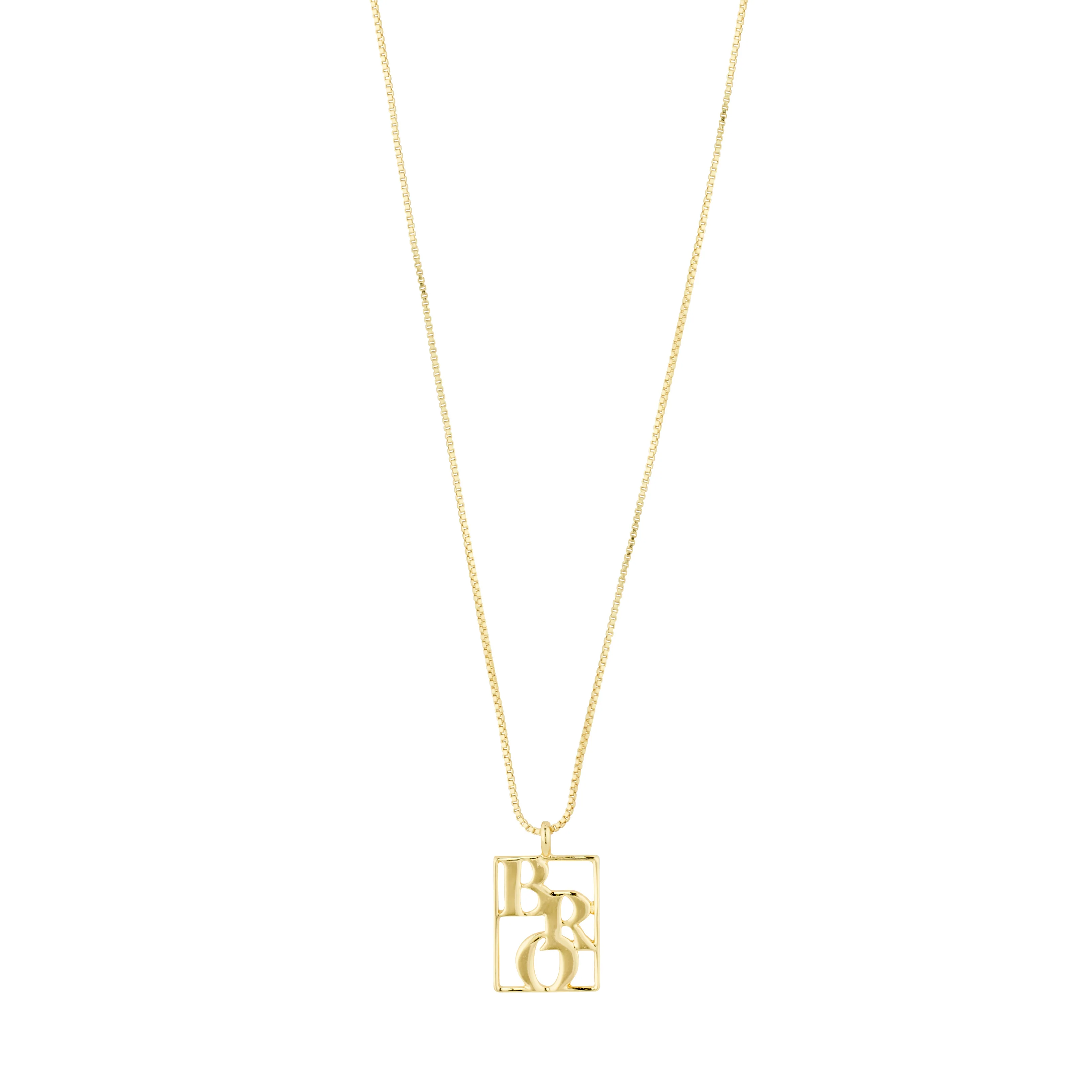 LOVE TAG, BRO necklace gold-plated