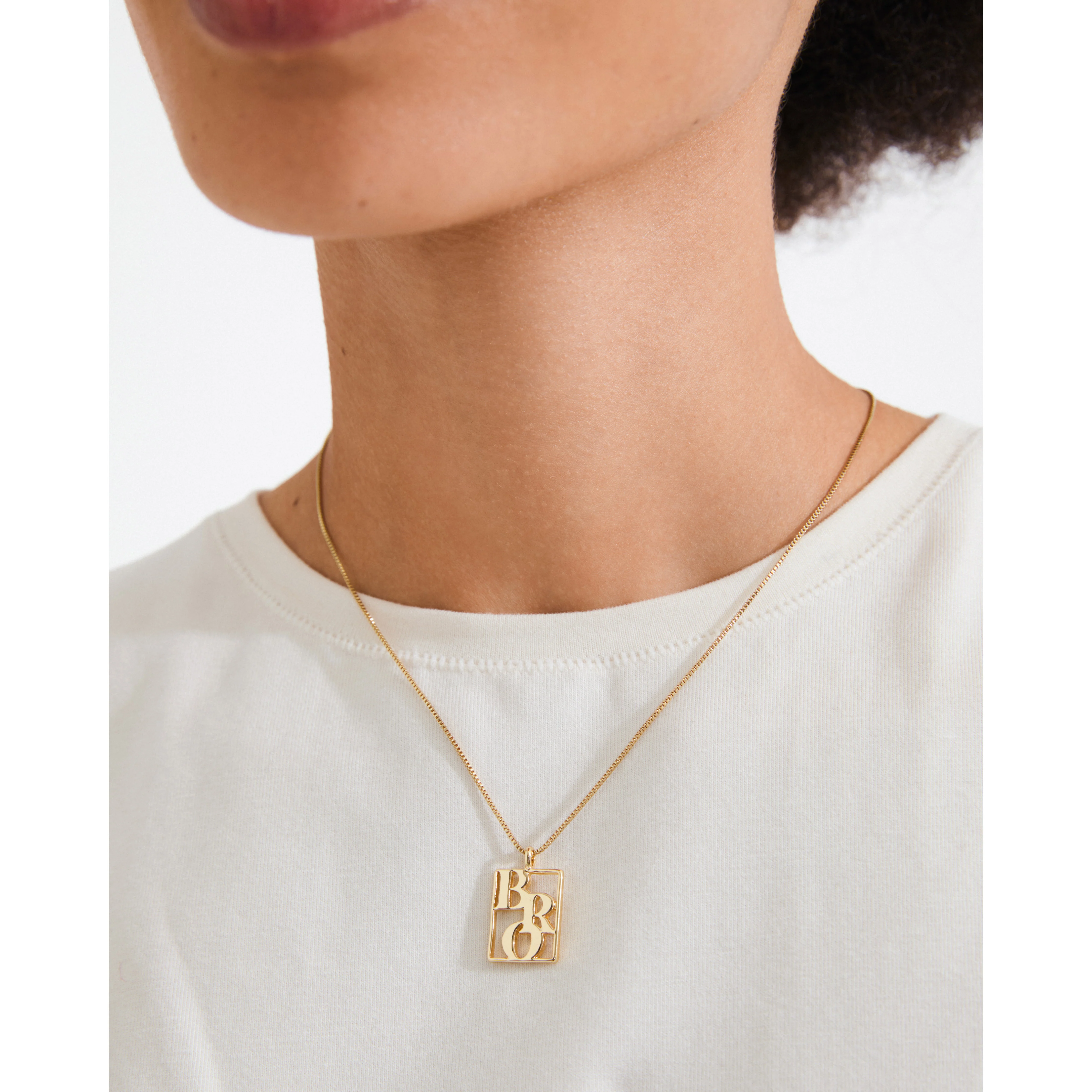 LOVE TAG, BRO necklace gold-plated - Image 3