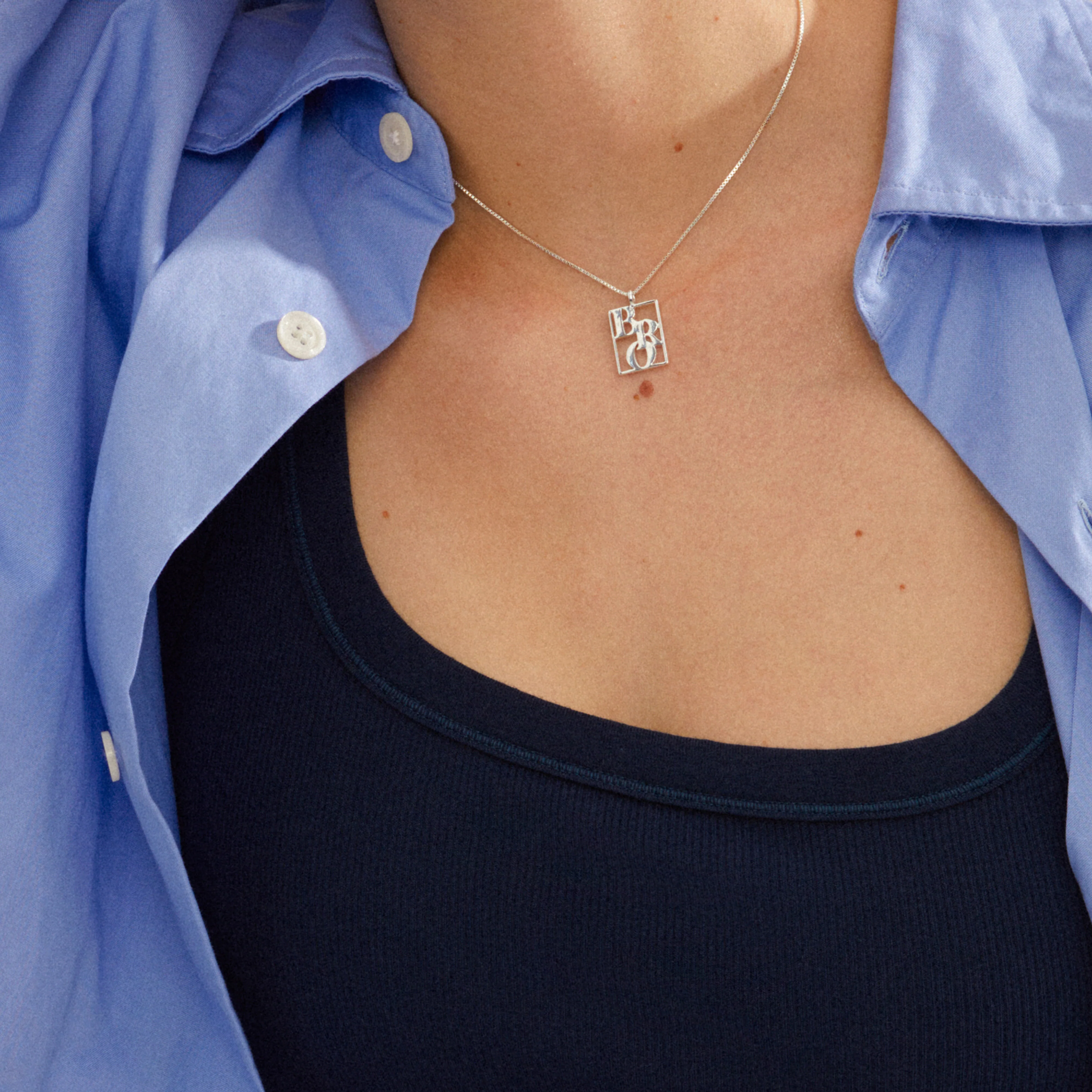 LOVE TAG, BRO necklace silver-plated - Image 2