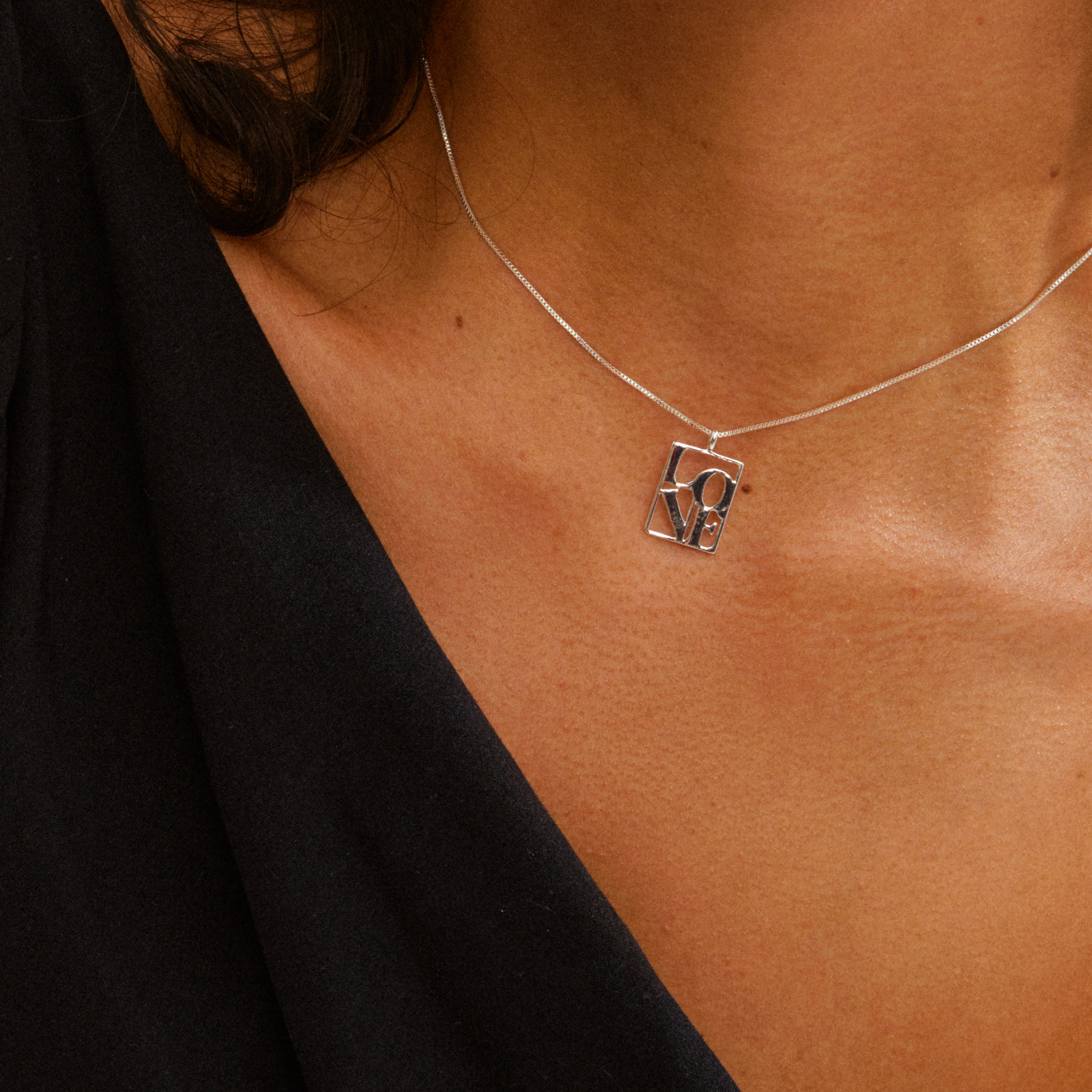 LOVE TAG, LOVE necklace silver-plated - Image 2