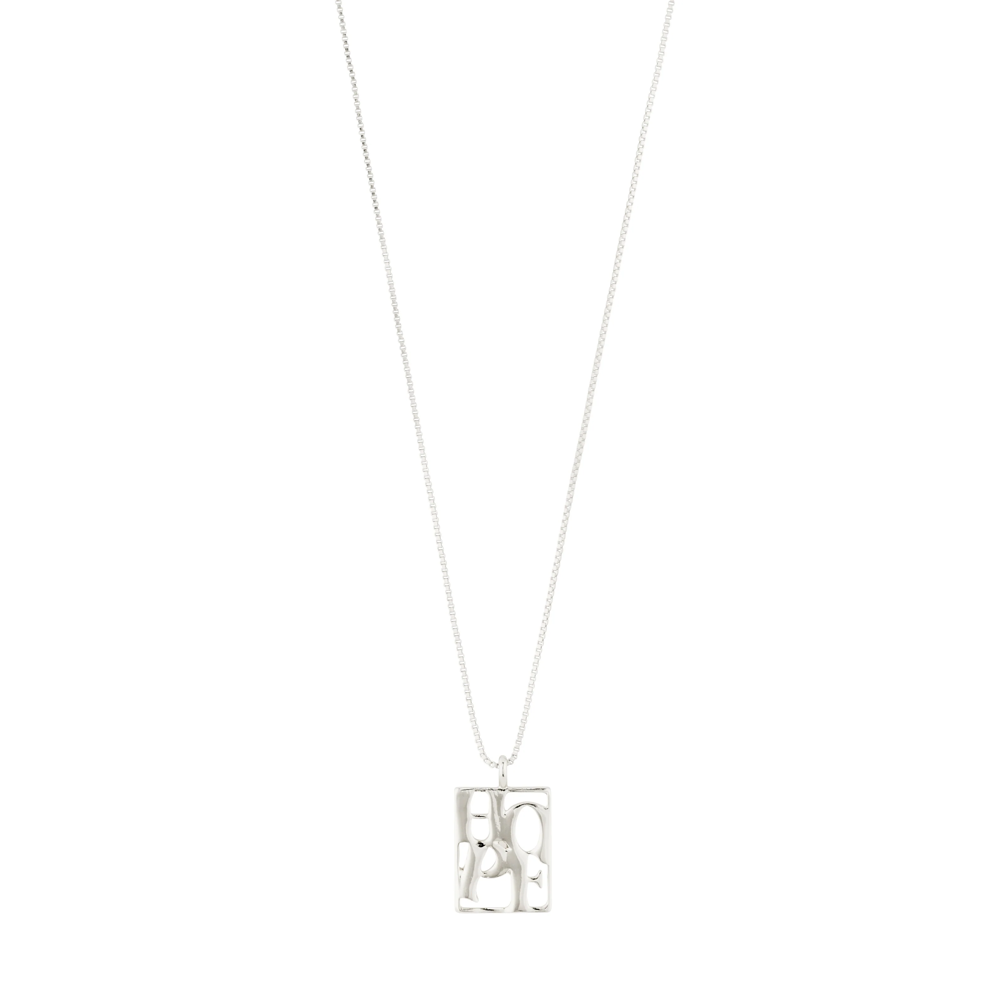 LOVE TAG, HOPE necklace silver-plated