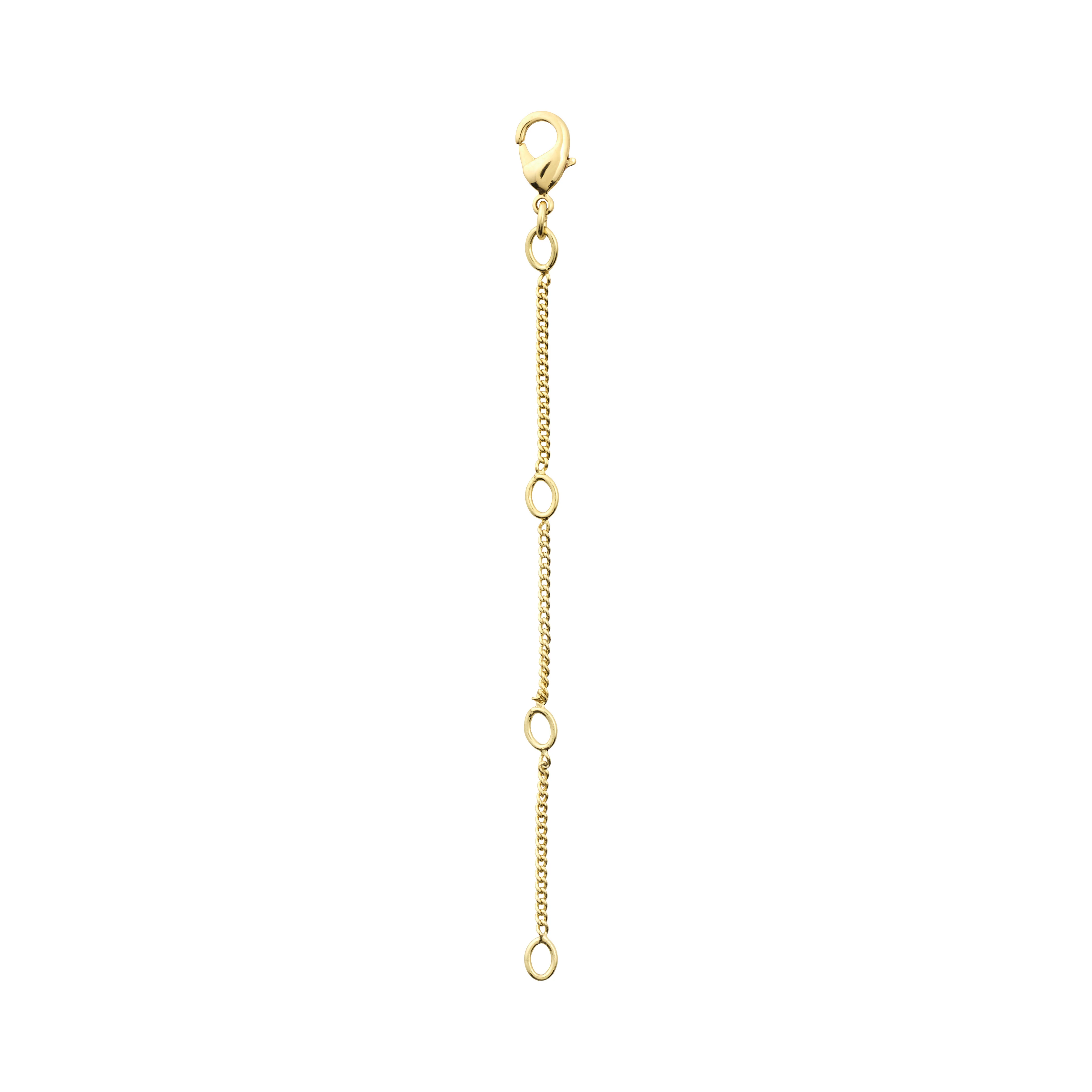 EXTENSION CHAIN, tight curb, 9 cm gold-plated
