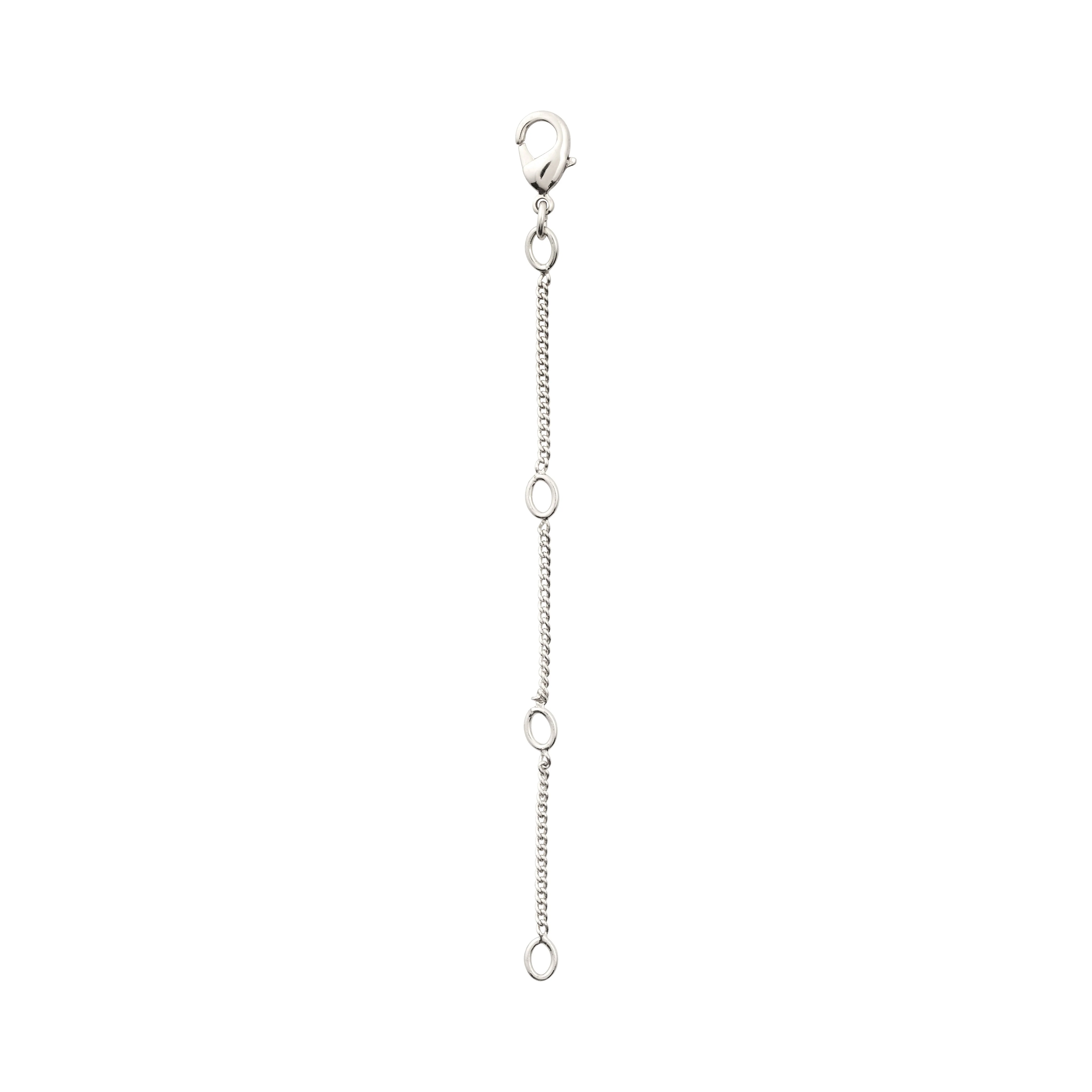 EXTENSION CHAIN, tight curb, 9 cm silver-plated