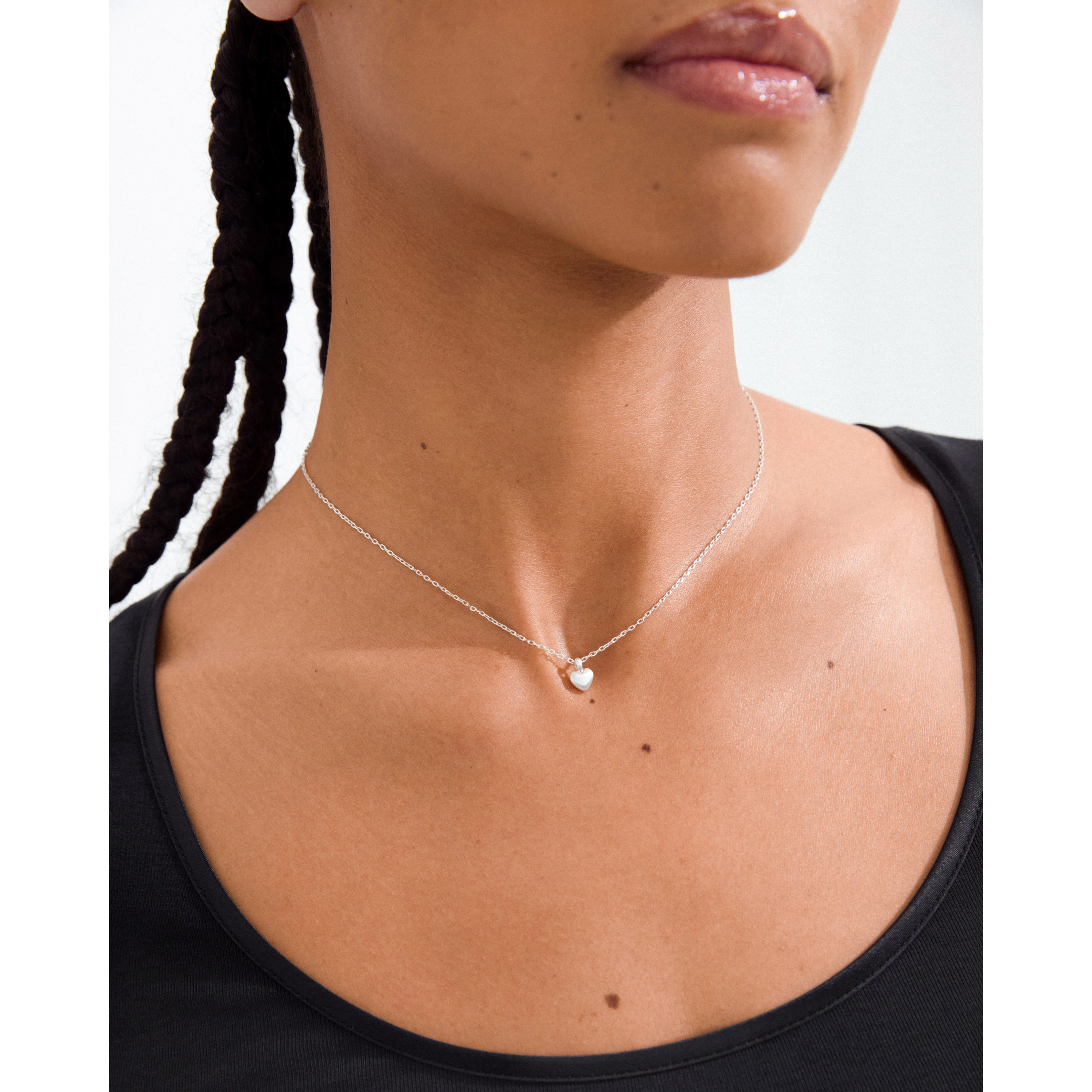 SOPHIA tiny heart pendant necklace silver-plated - Image 3