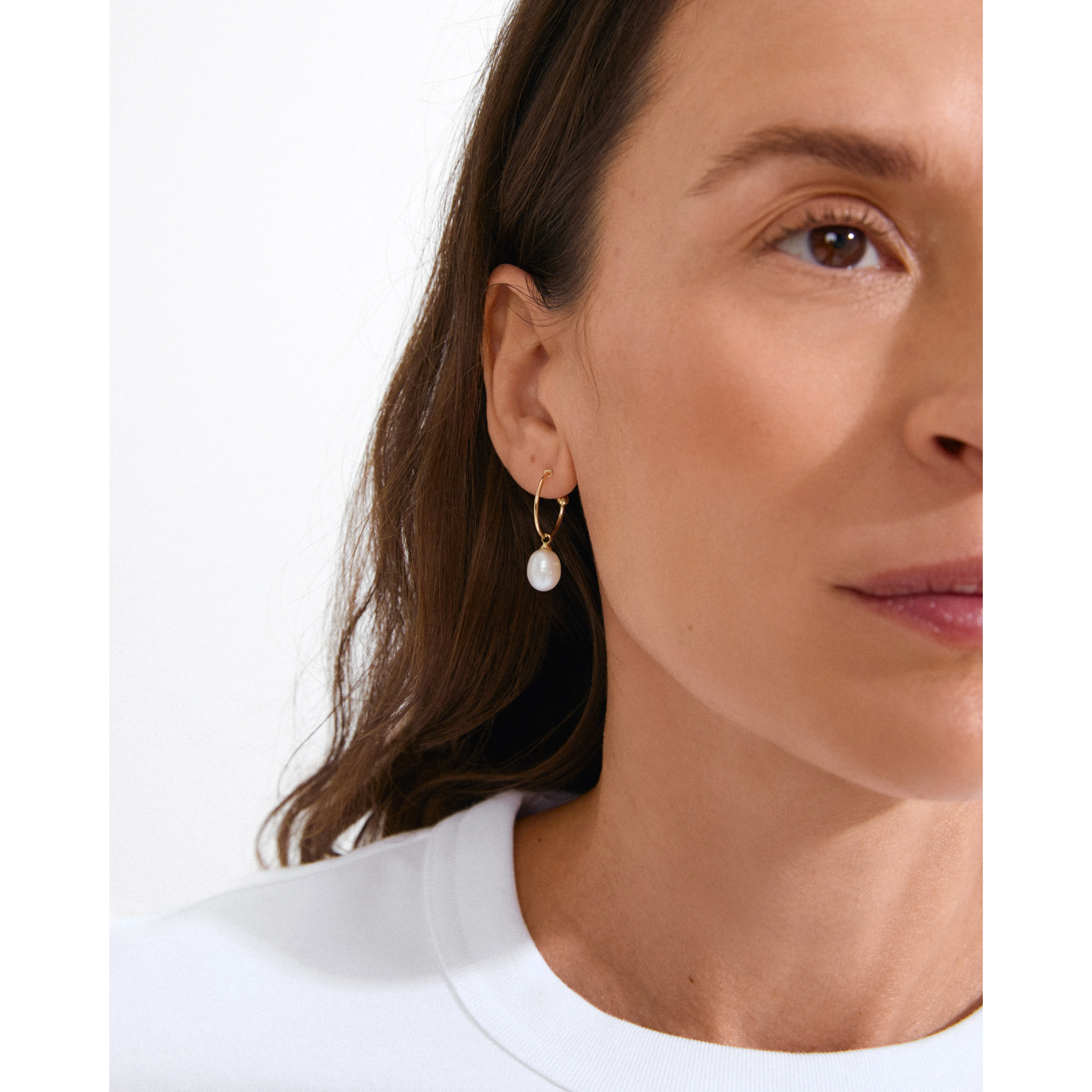 EILA pearl earrings gold-plated - Image 2