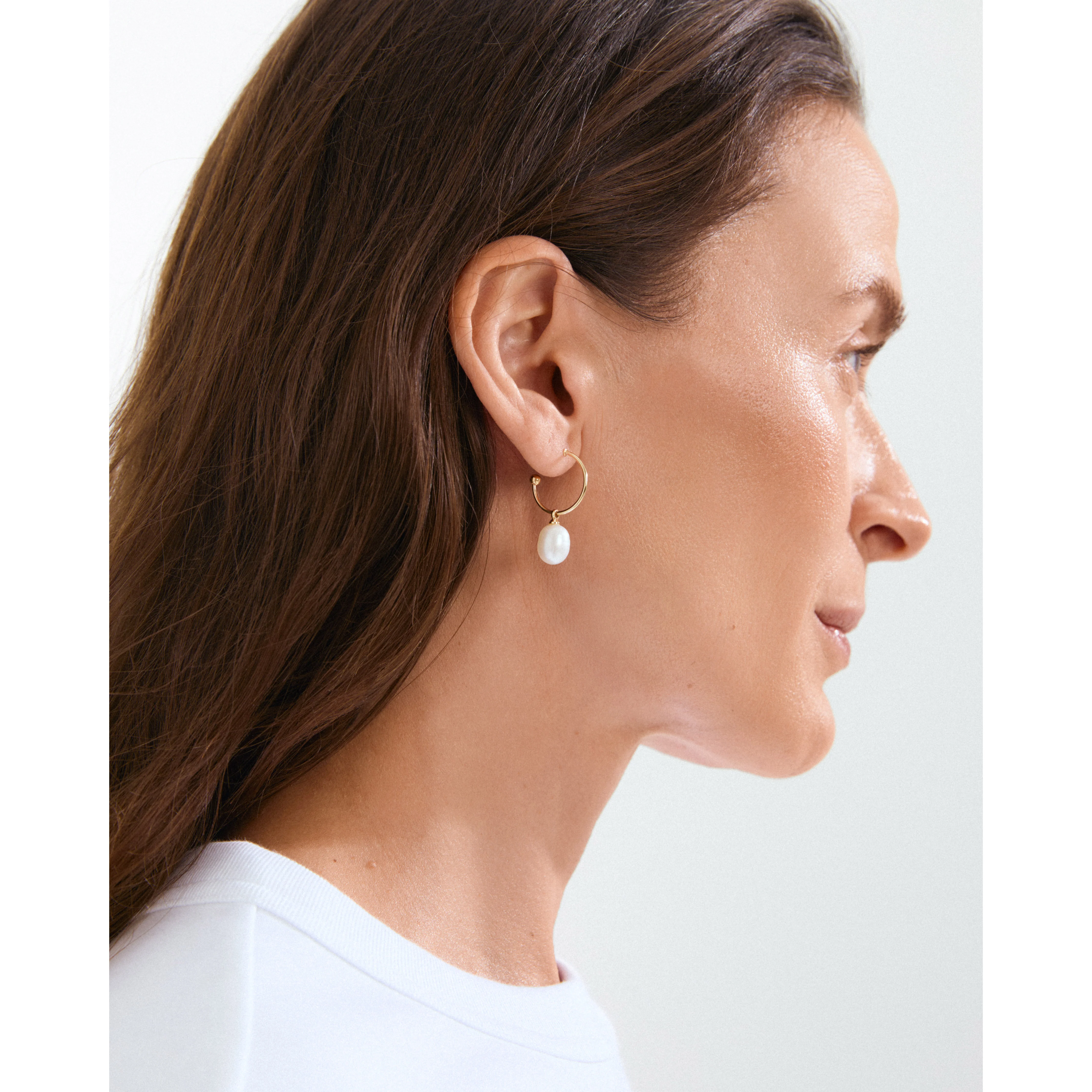 EILA pearl earrings gold-plated - Image 3