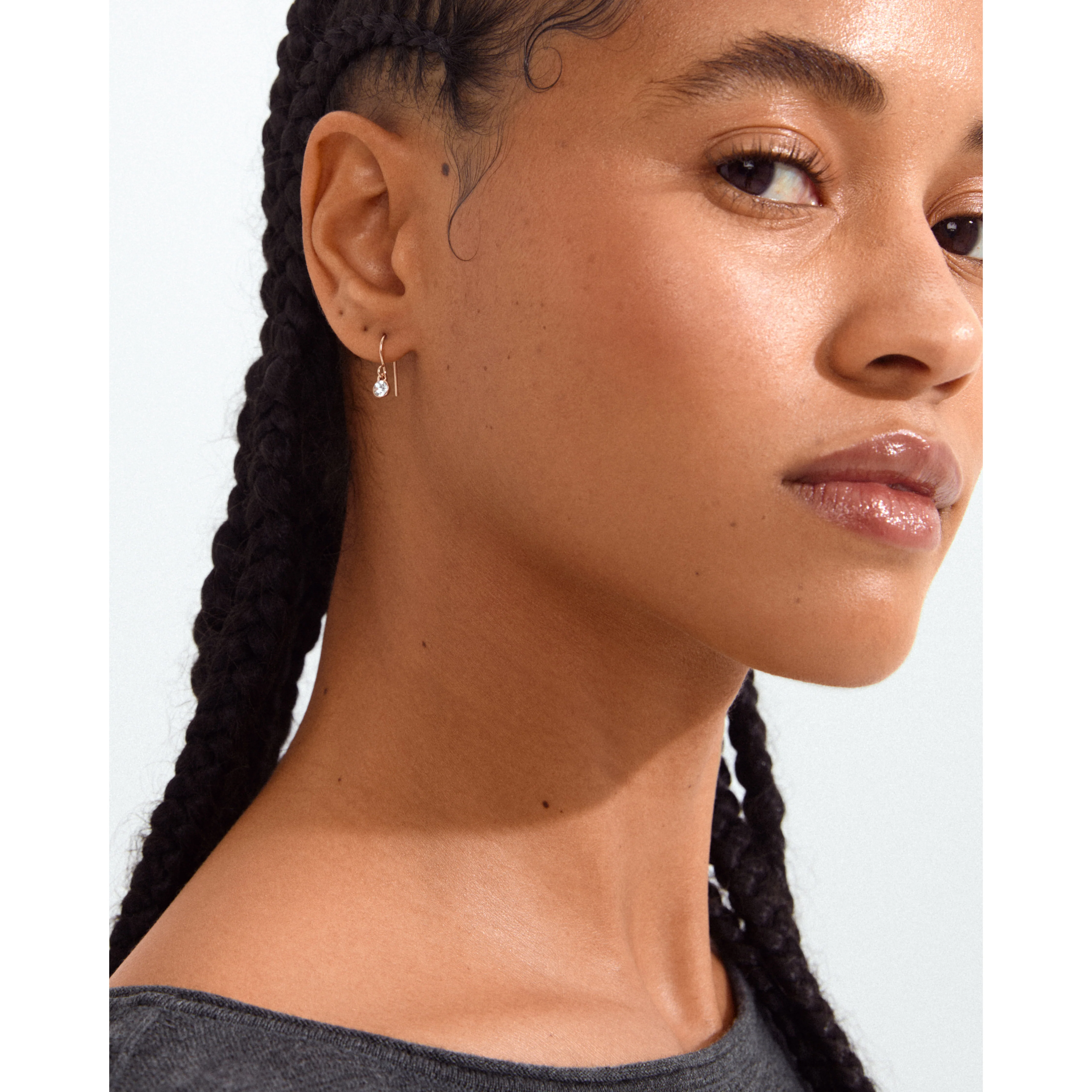 LUCIA crystal earrings rosegold-plated - Image 3