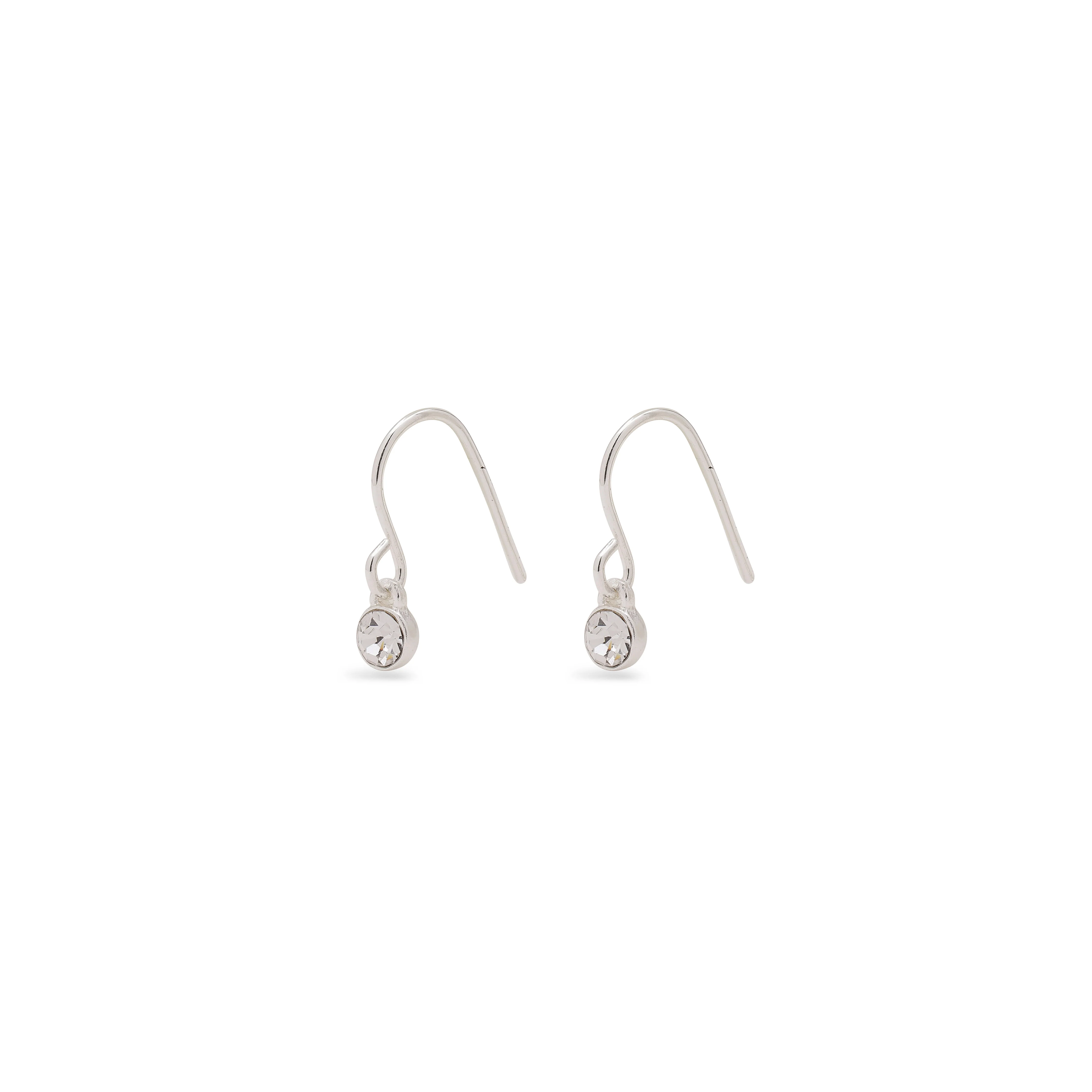 LUCIA crystal earstuds silver-plated