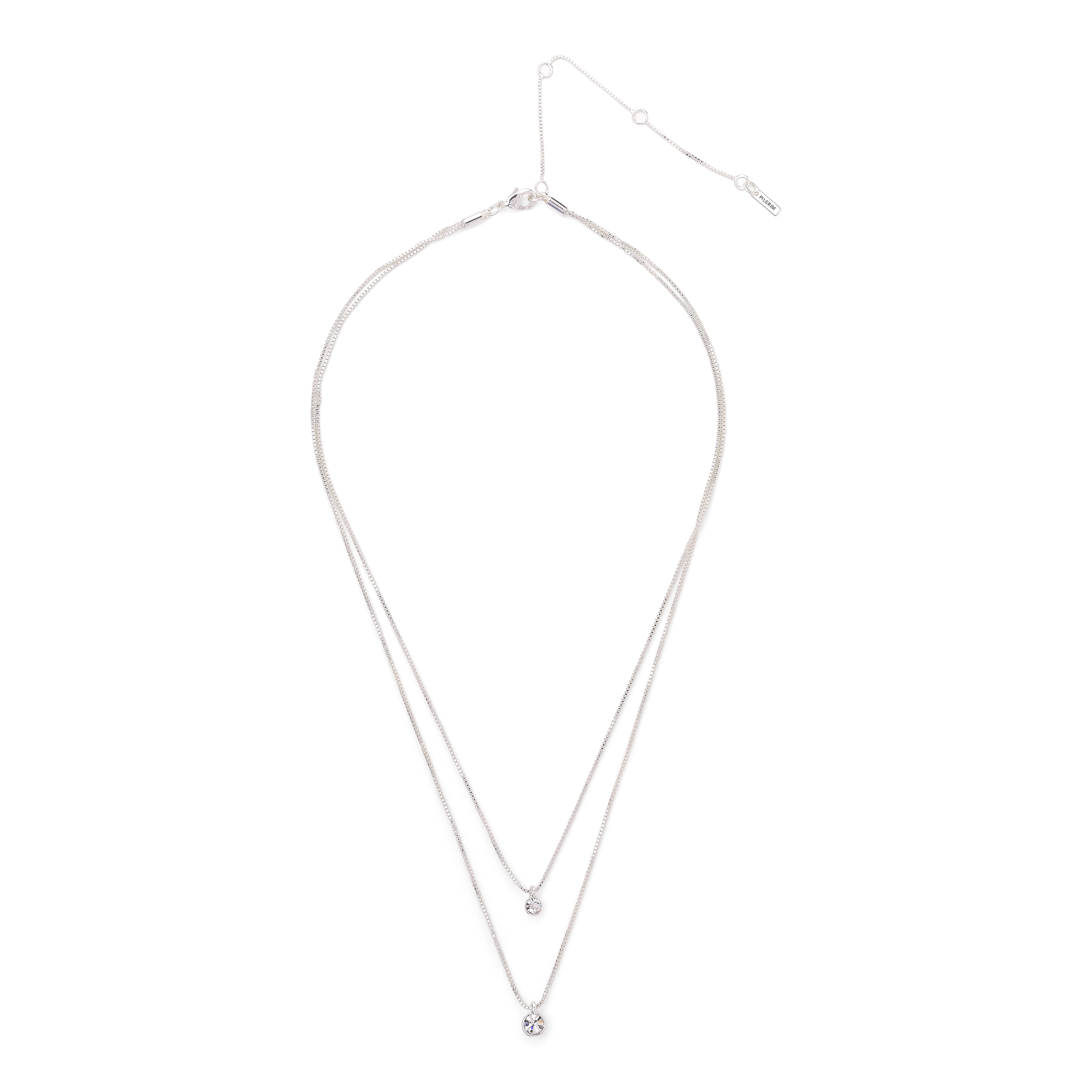LUCIA 2-in-1 crystal necklace silver-plated - Image 5