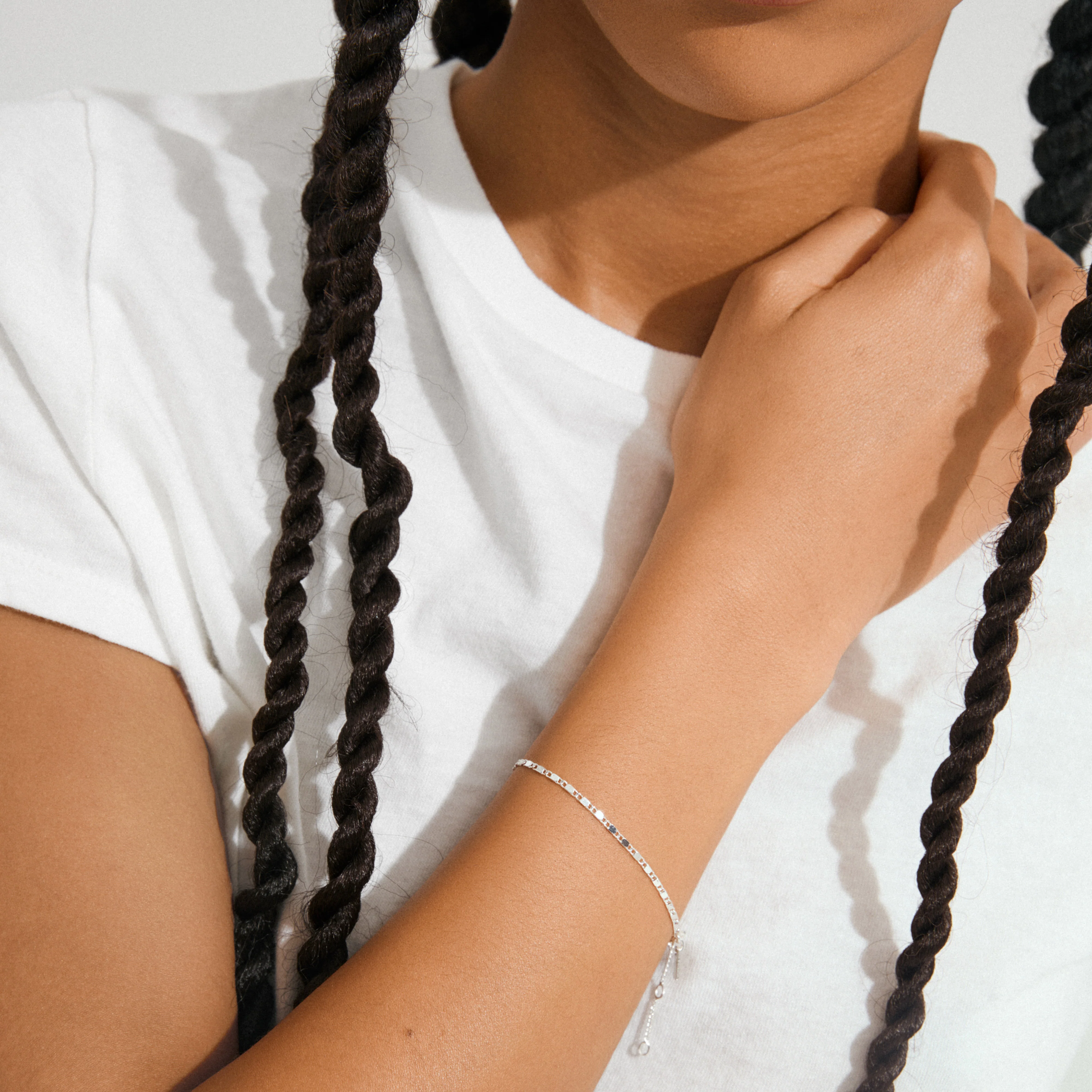 PARISA flat link chain bracelet silver-plated - Image 2