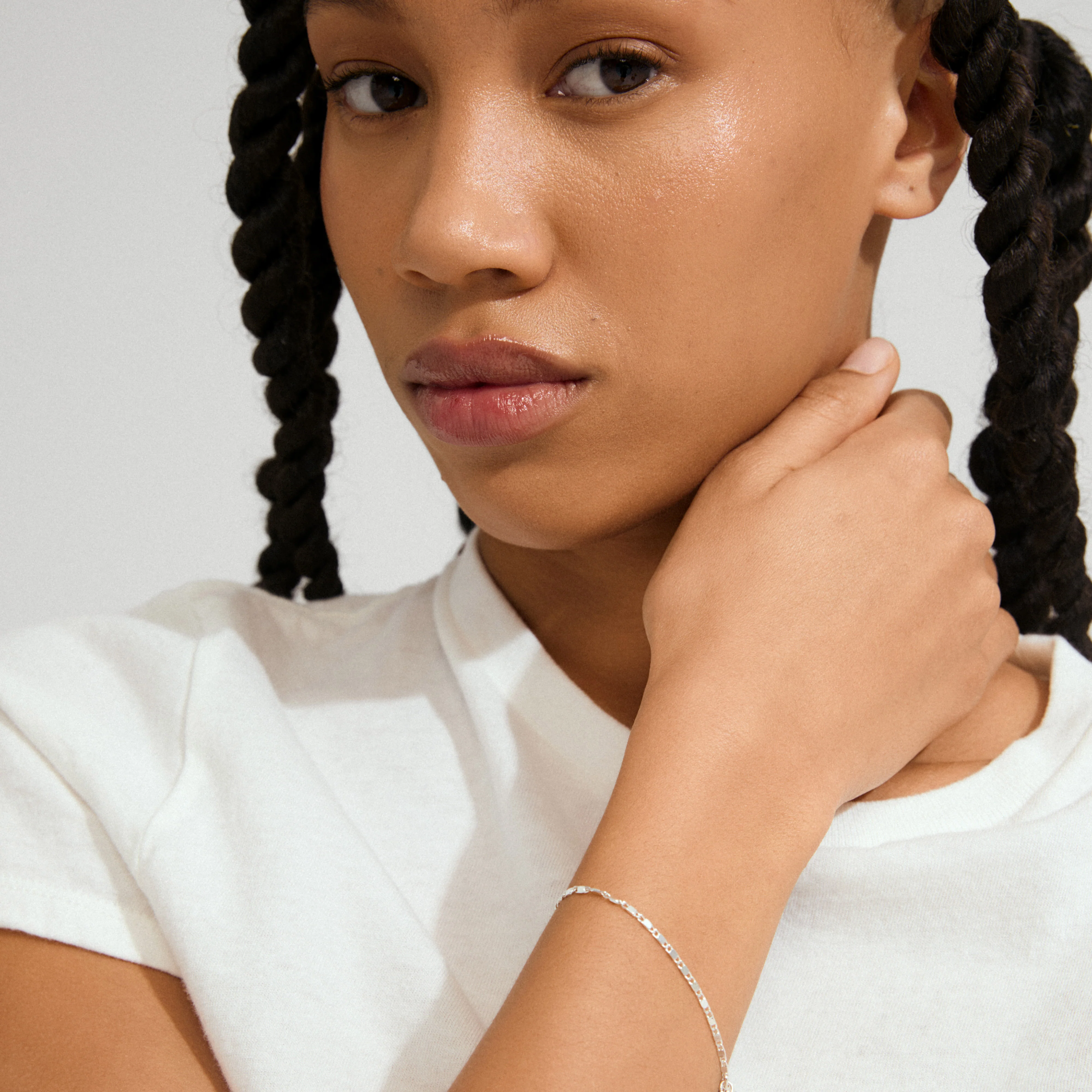 PARISA flat link chain bracelet silver-plated - Image 4