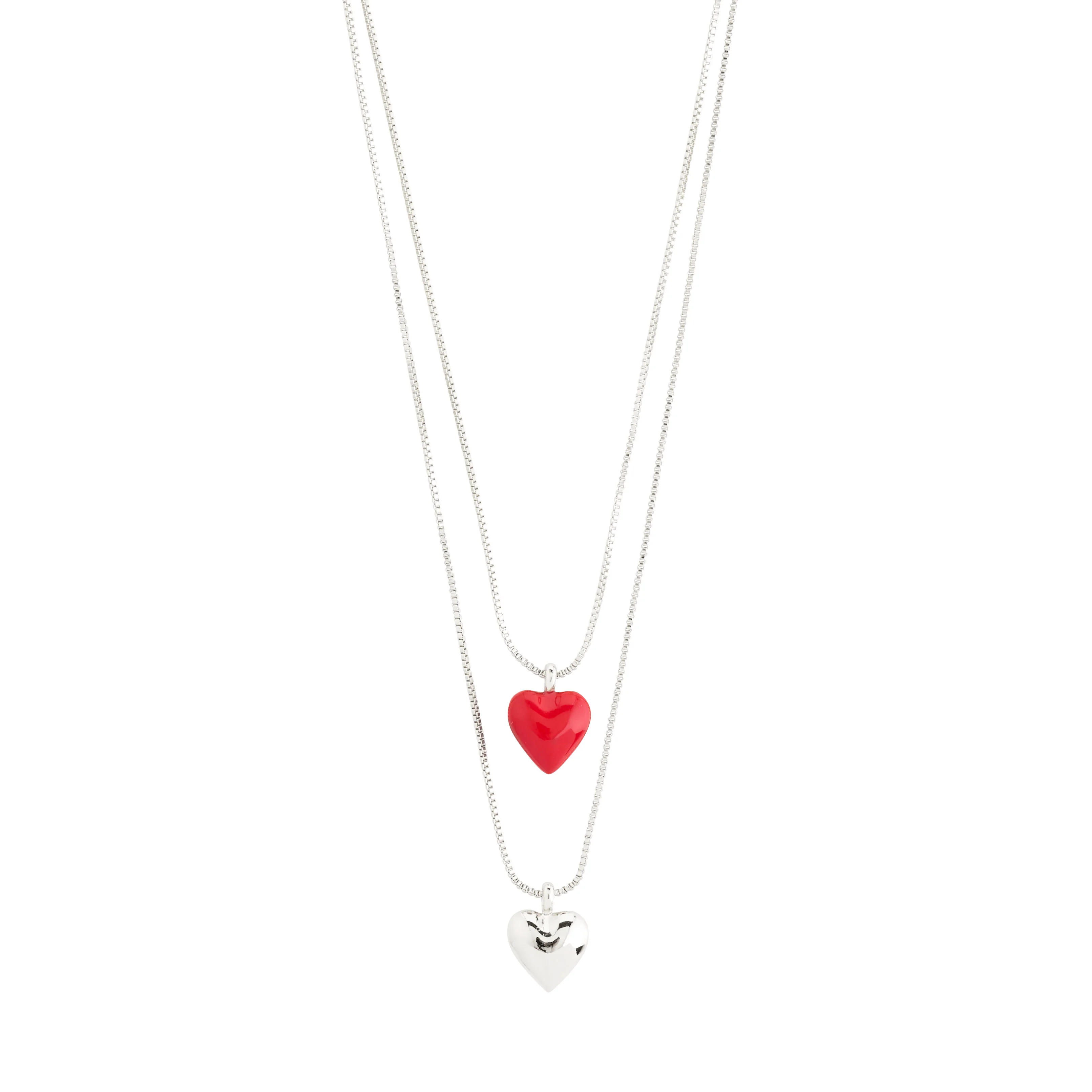MAEVE necklace, 2-in-1 set, silver-plated