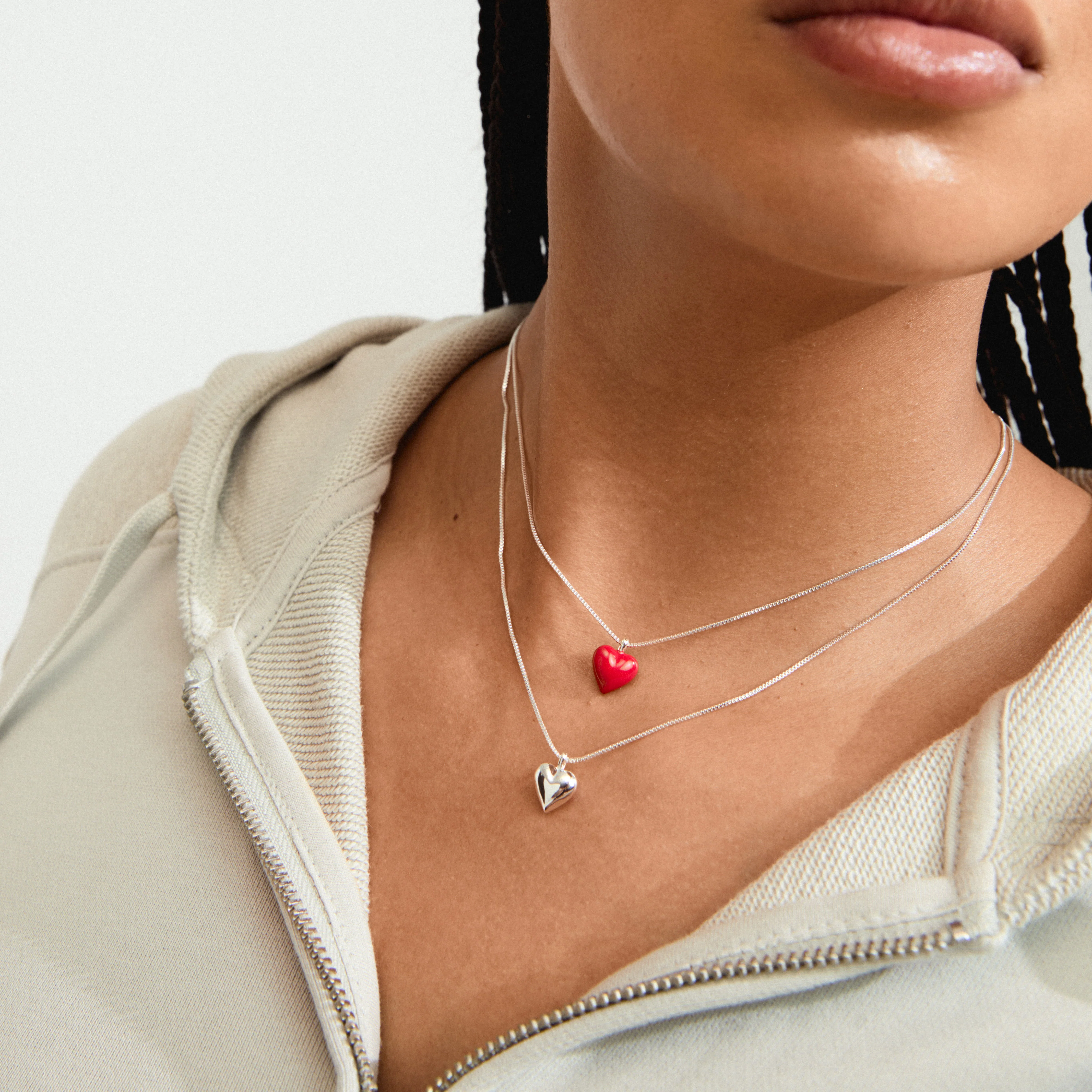 MAEVE necklace, 2-in-1 set, silver-plated - Image 3