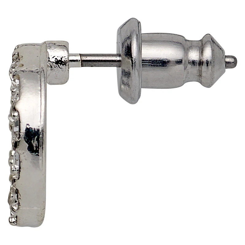 VICTORIA crystal halo earrings silver-plated - Image 4