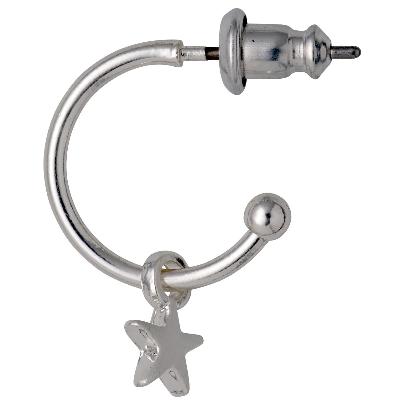 AVA star hoop earrings silver-plated - Image 4